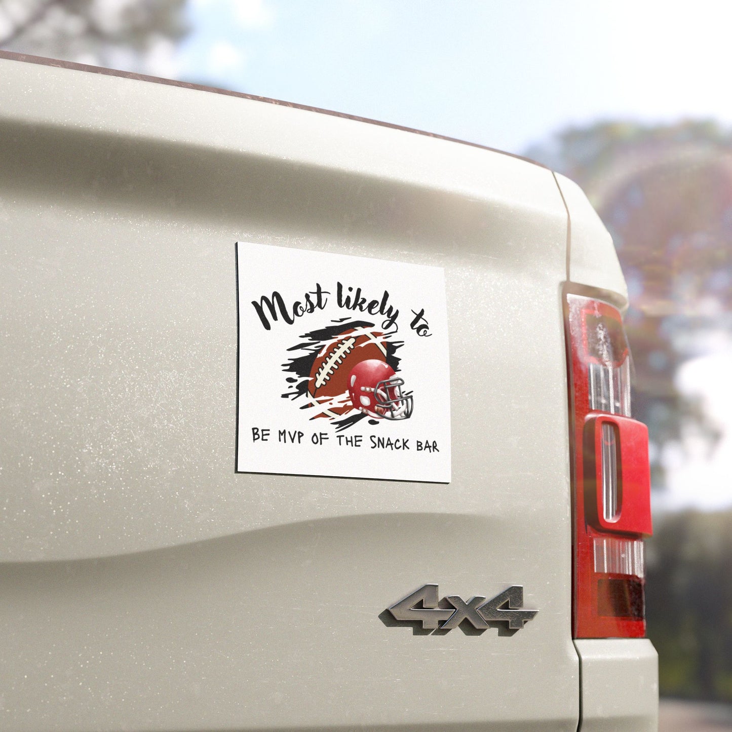 Football Snack Bar MVP Car Magnet