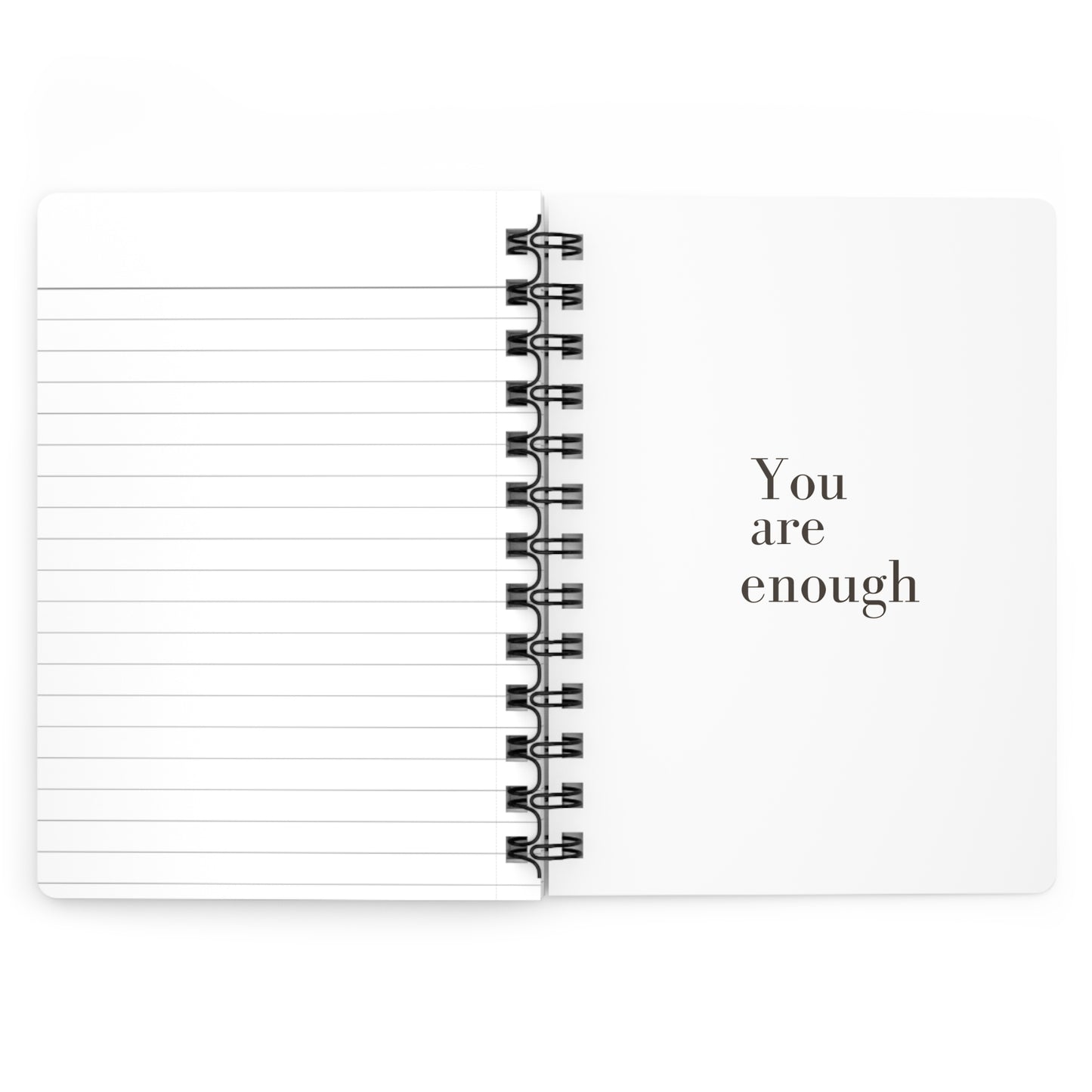 Personalize, You Are Enough Spiral Bound Journal - Inspirational Writing Notebook for Self-Reflection & Growth