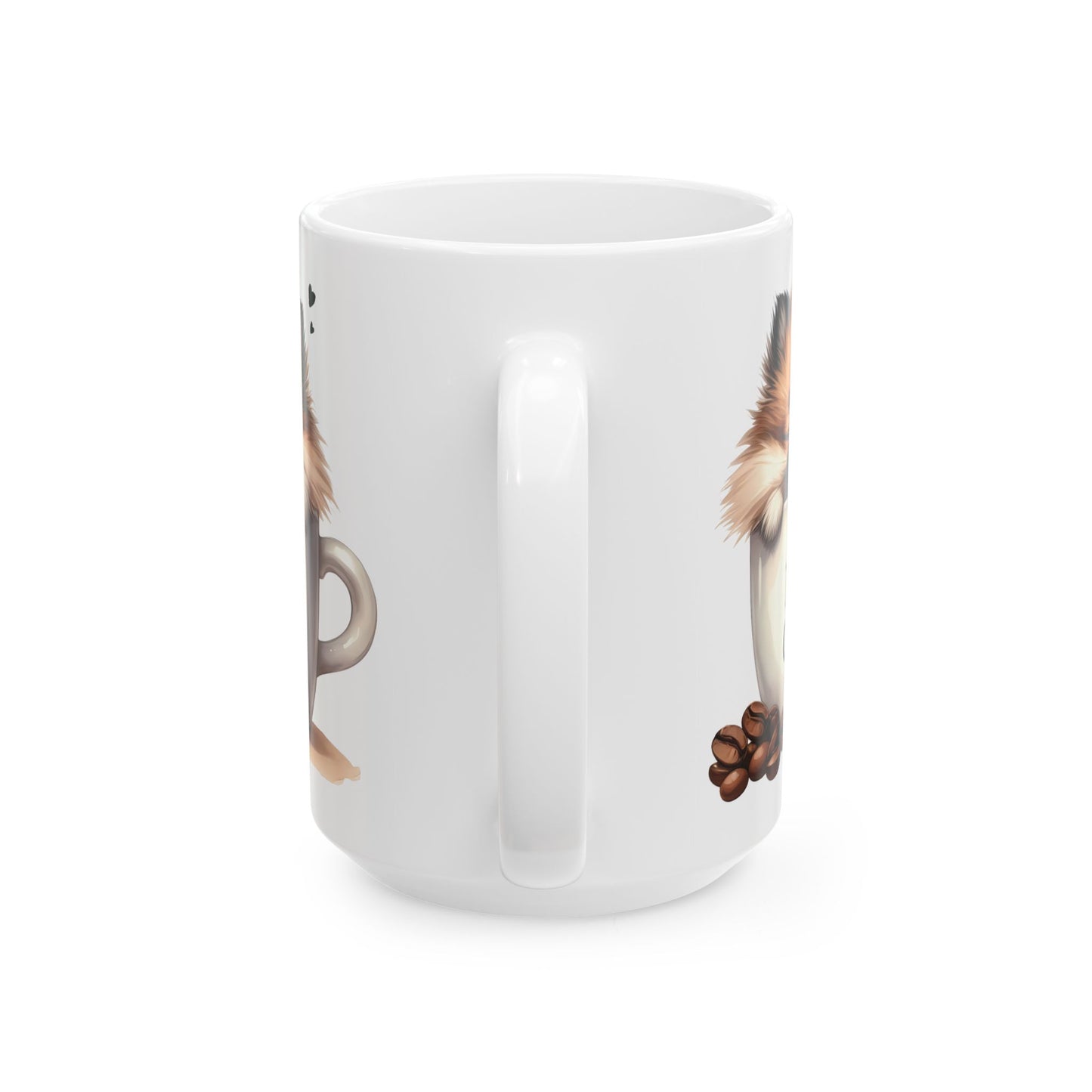 Cute Pomeranian Coffee Mug – "I Need Coffee" Ceramic Mug (11oz/15oz)