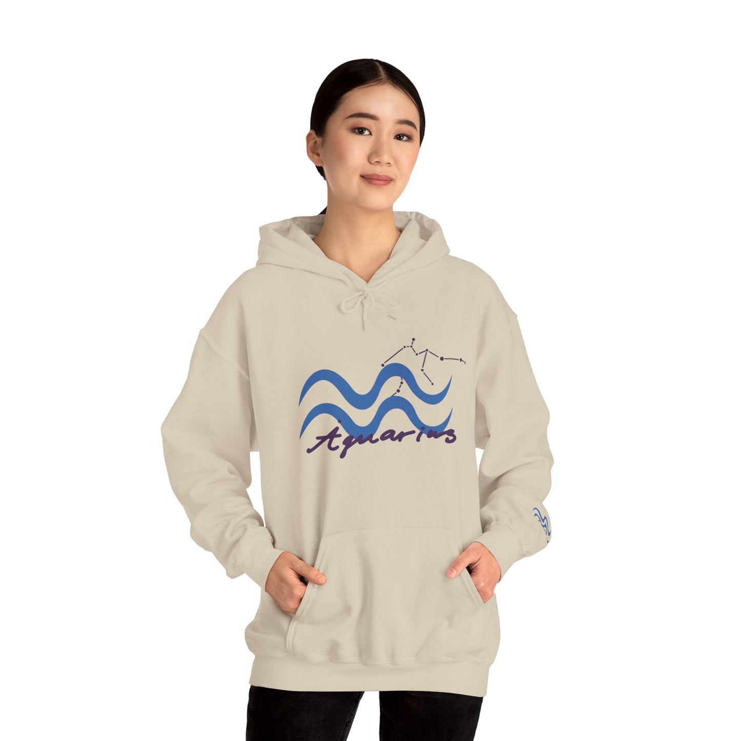 Aquarius Zodiac Hoodie — Water-Bearer Constellation Graphic Sweatshirt