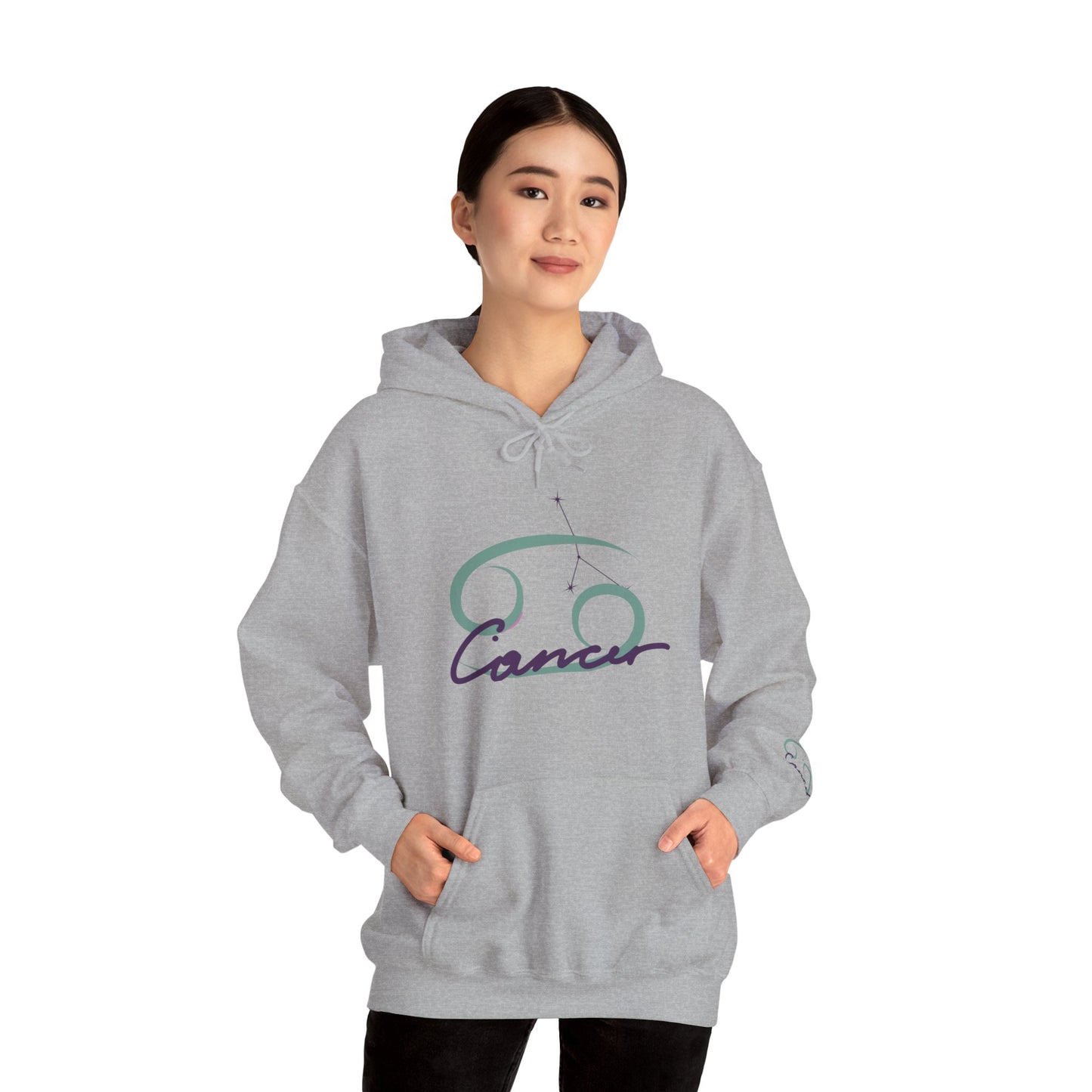 Cancer Zodiac Hoodie – Minimal Astrological Sign Pullover (June–July)