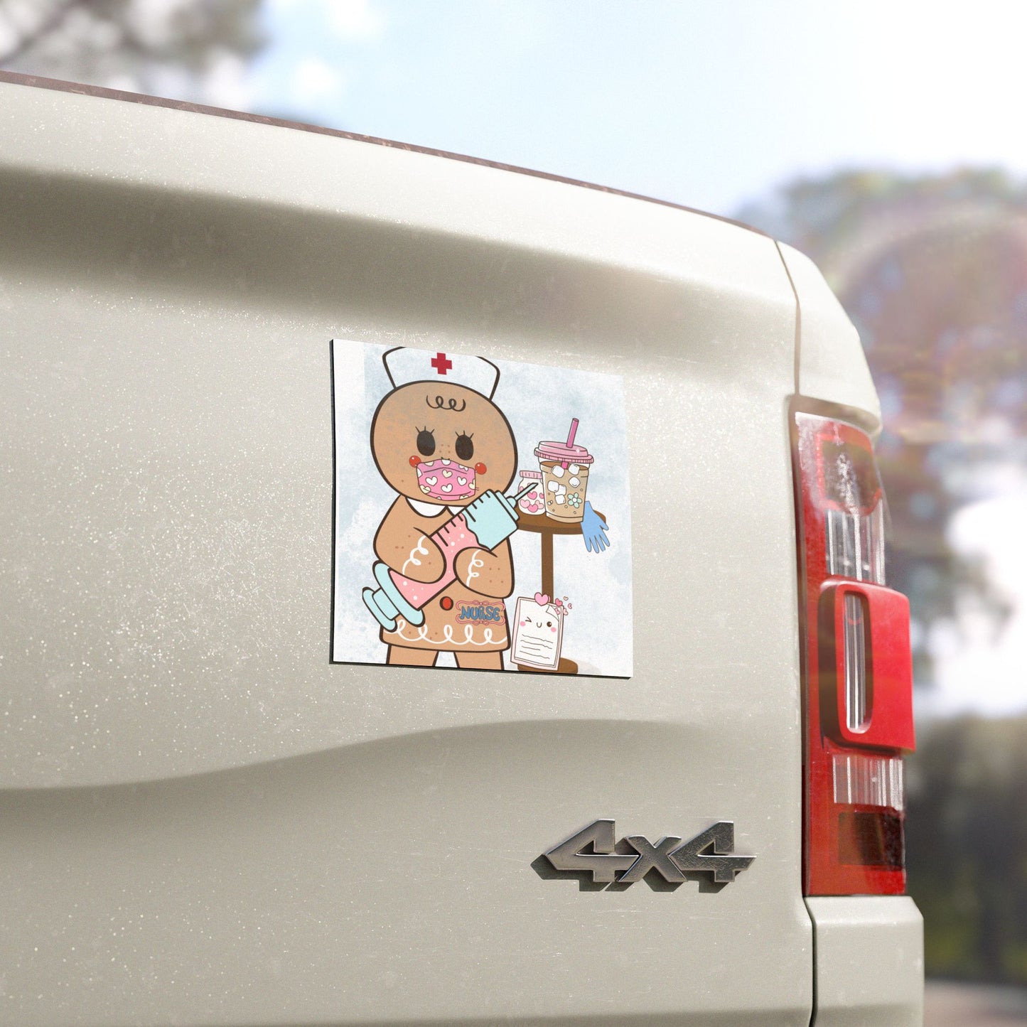 Cute Nurse Car Magnet - Adorable Gingerbread Design for Healthcare Heroes