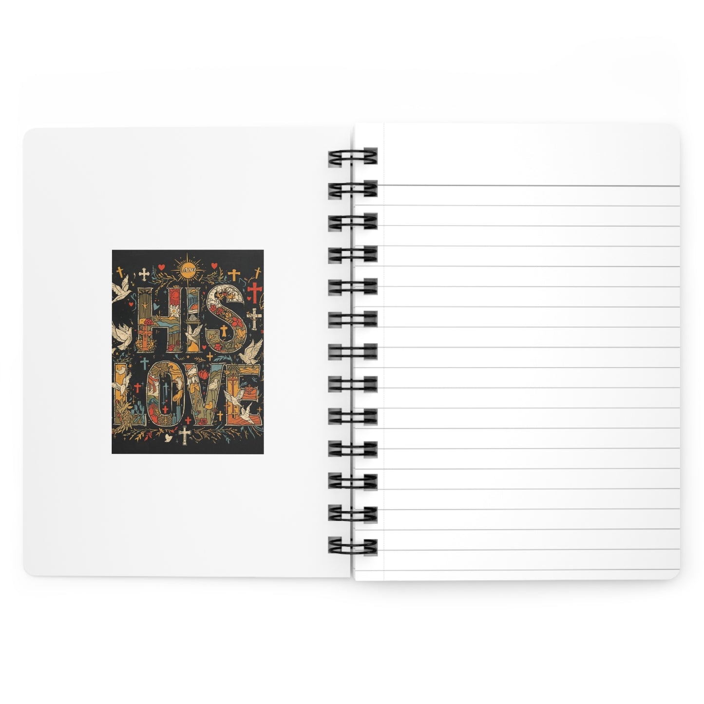 Inspirational Spiral Bound Journal - 'His Love' Design