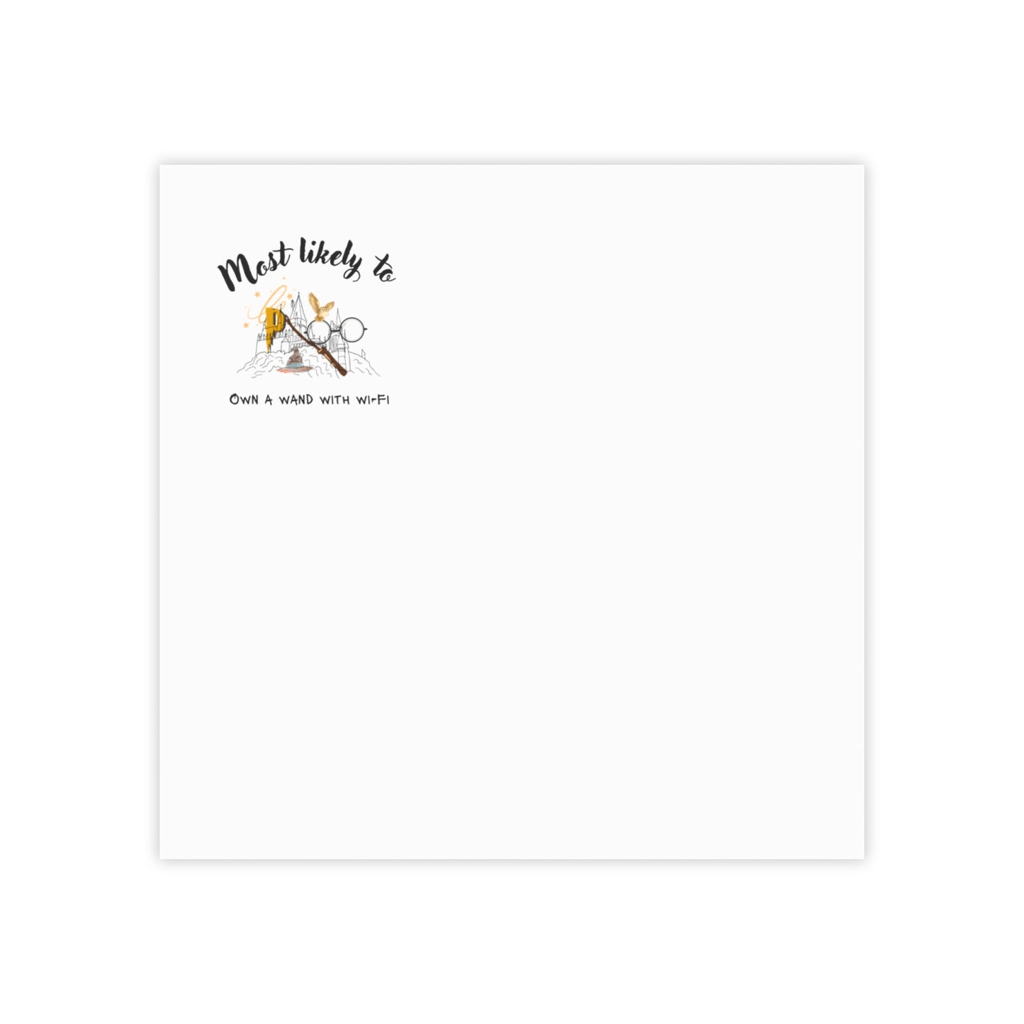 Most Likely To  Note Pad, Most Likely To Own A Wand With WiFi Note Pad, Wizard Note Pad, Potter Note Pad, Fantasy Note Pad, Post-it® Note Pads