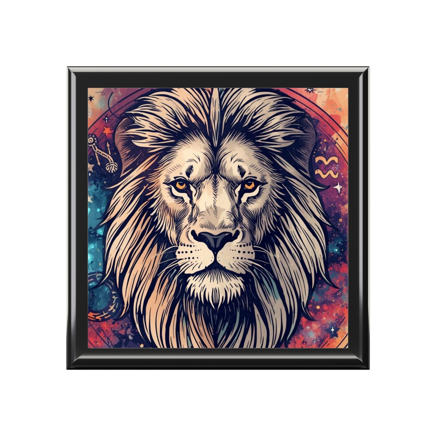 Leo Keepsake Box - Astrological Lion Jewelry Box - Celestial Storage for Your Treasures