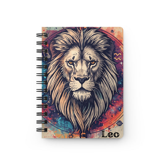 Leo Zodiac Spiral Bound Journal - Artistic Lion Design for Astrology Lovers