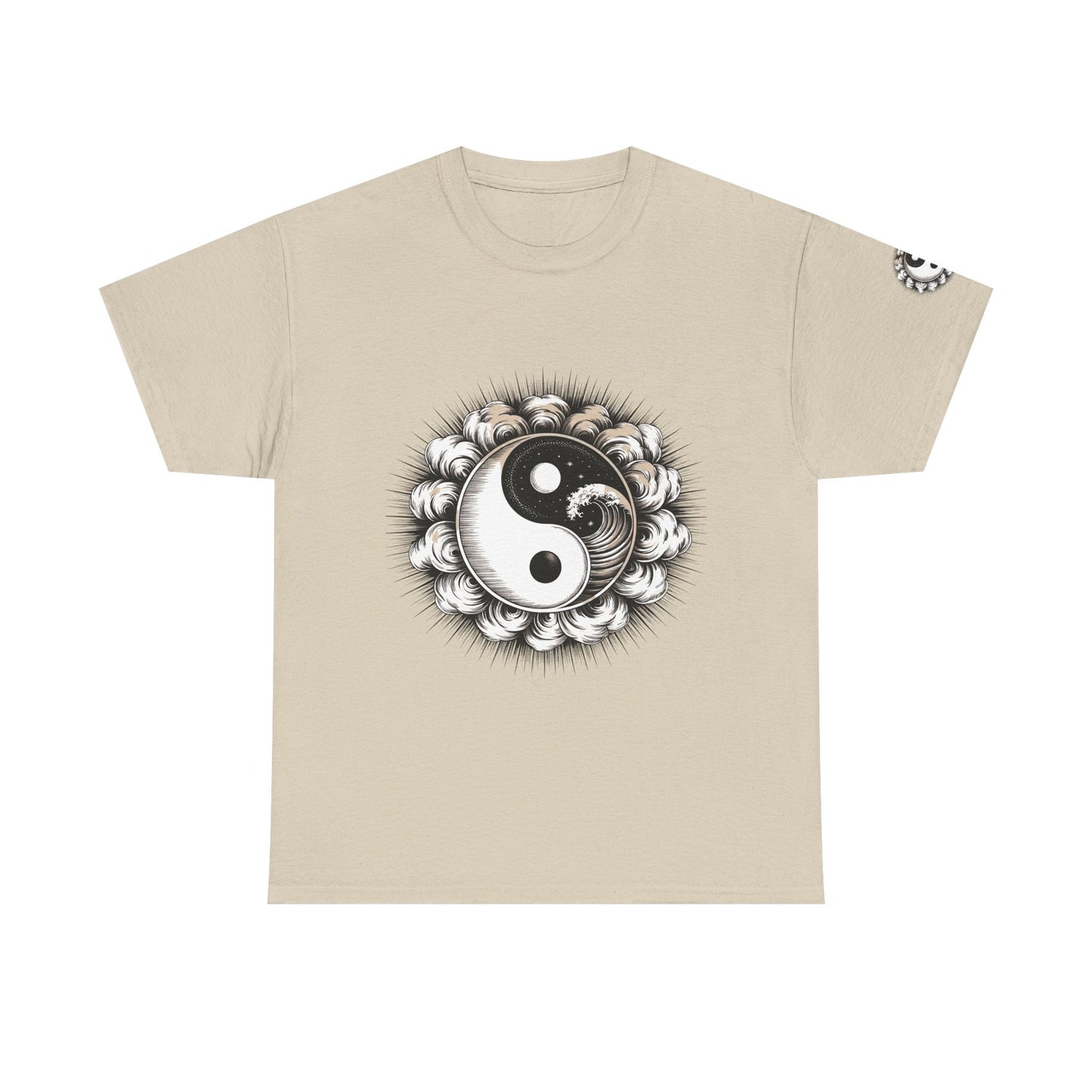 Yin Yang Floral Tee — Balanced Harmony Graphic T-Shirt