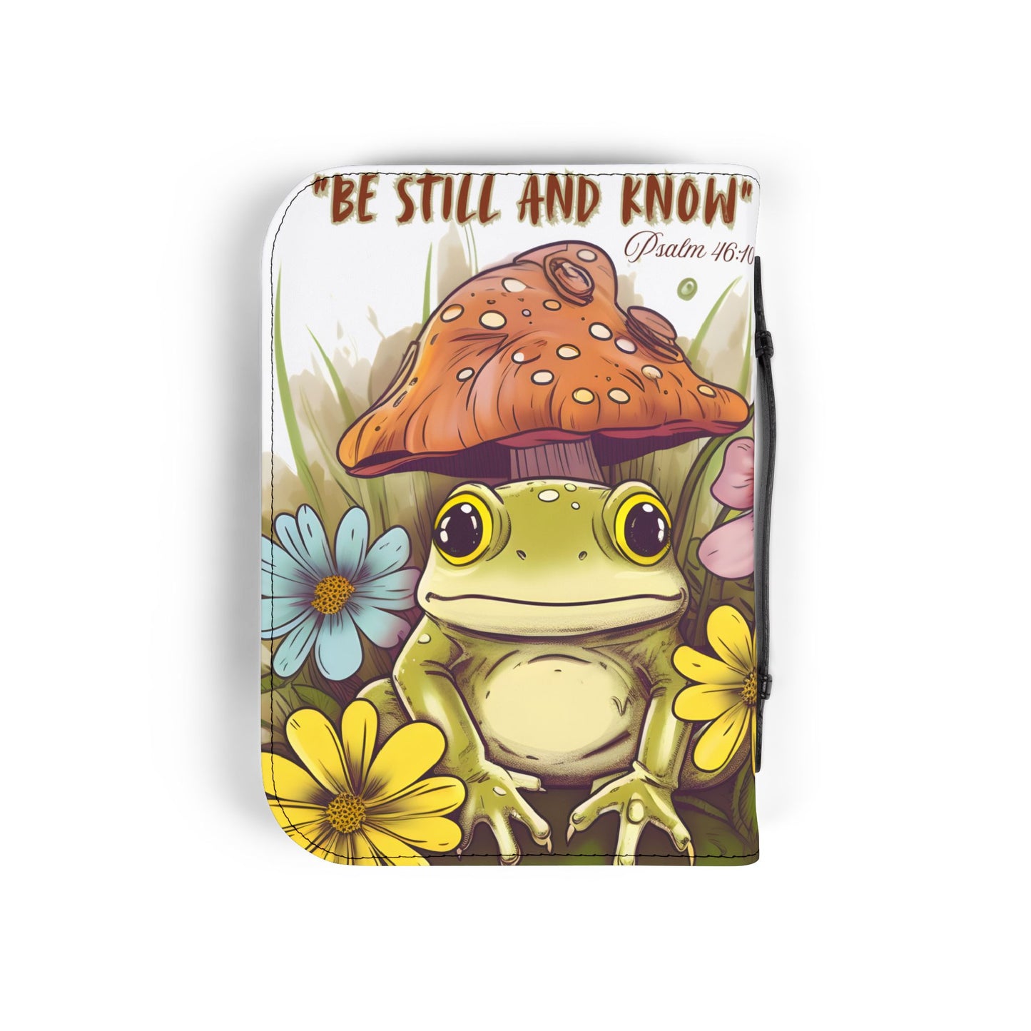 Frog Bible Cover with Inspirational Design - Be Still and Know, Religious Gifts, Christian Accessories, Nature Lovers, Unique Gift