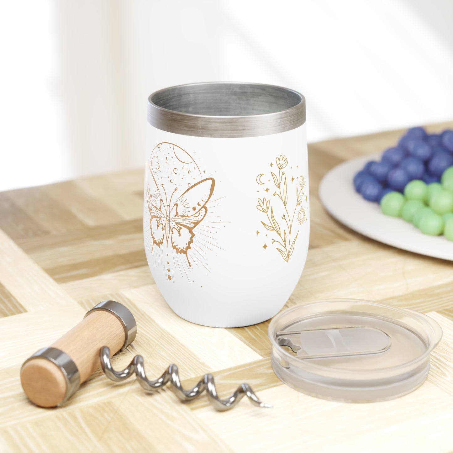Cosmic Butterfly Chill Wine Tumbler