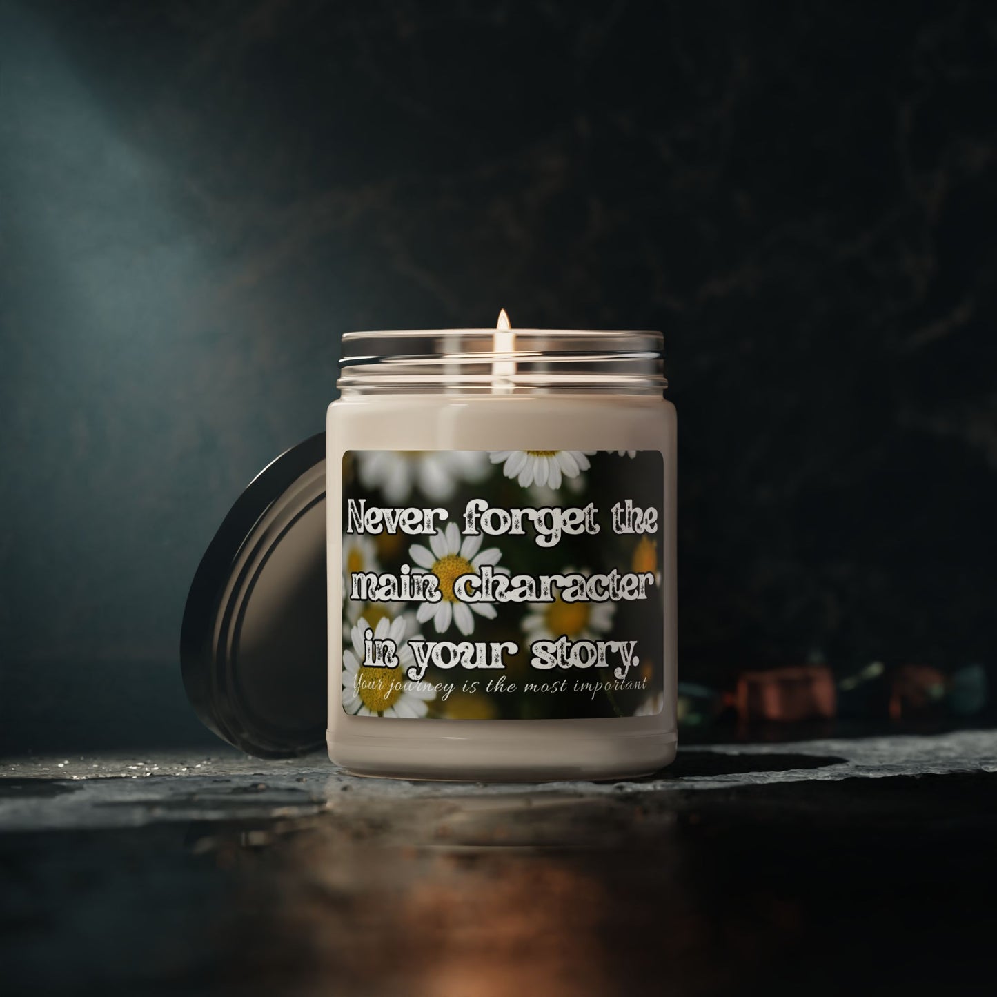 Birthday gift for her - Affirmation Candle - Inspirational Scented Soy Candle - 'Never Forget the Main Character'