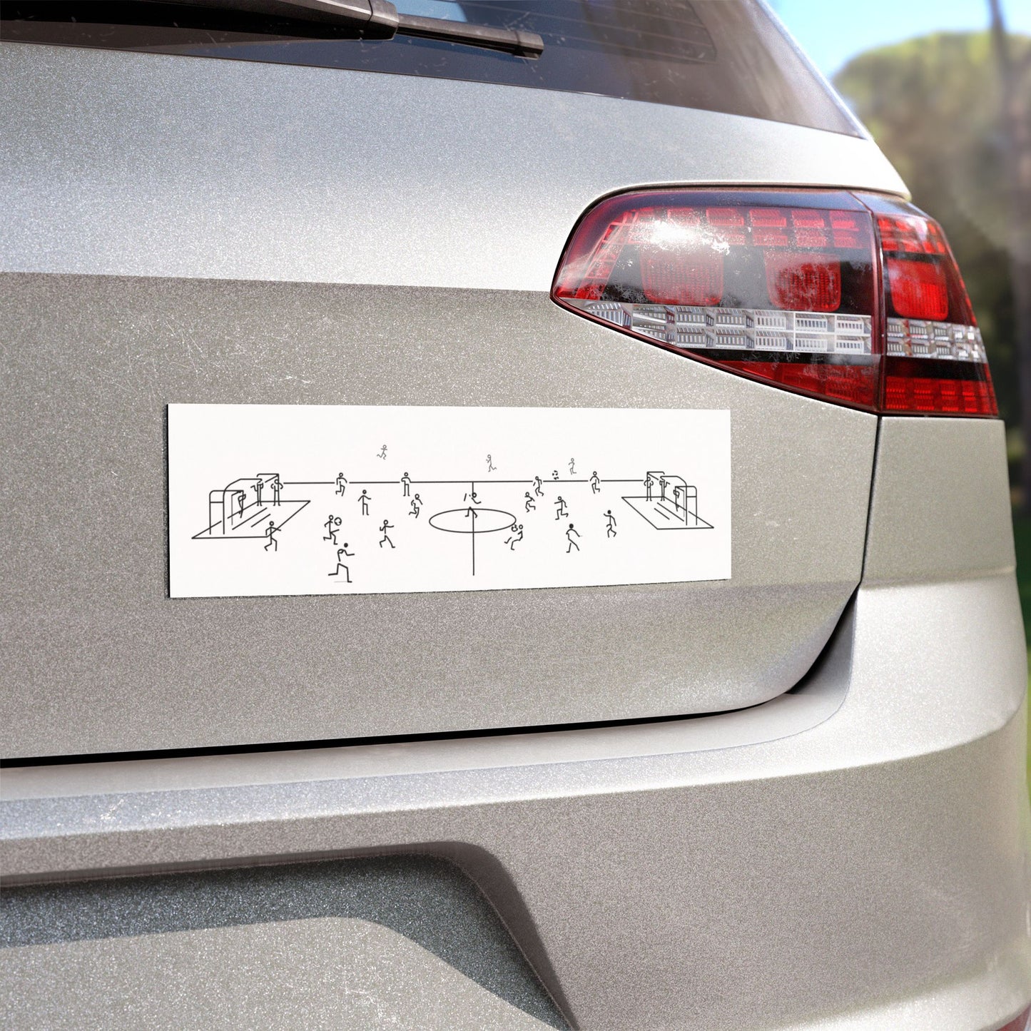 Sporty Car Magnet Collection - Fun Stick Figure Design - Sports Magnet
