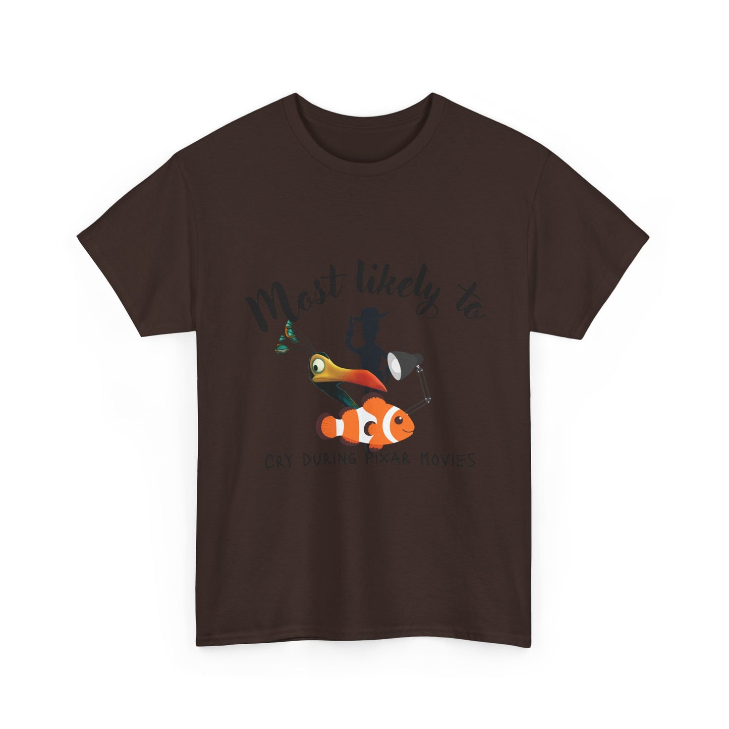 Unisex Heavy Cotton Tee - Most Likely to Cry During Pixar Movies, Perfect Gift for Movie Lovers, Fun Graphic Tee for Friends, [...]