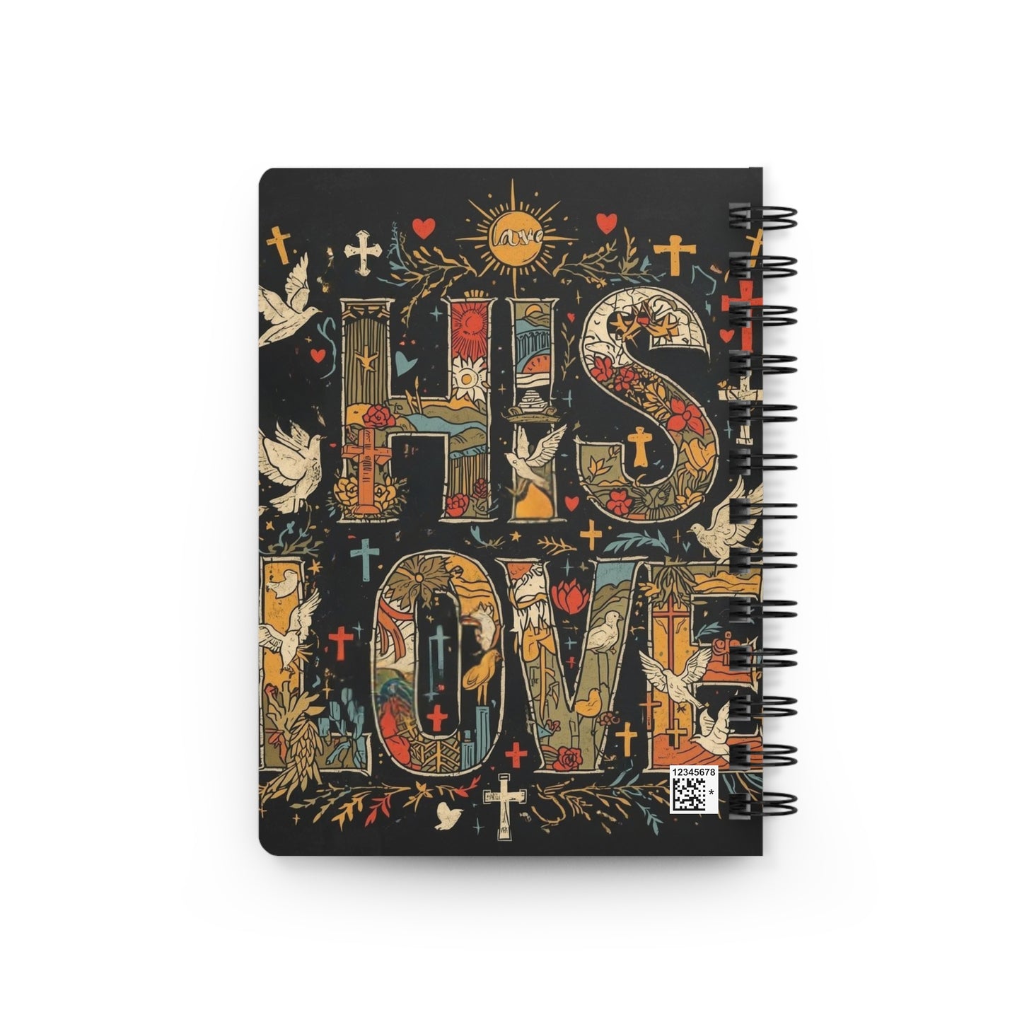 Inspirational Spiral Bound Journal - 'His Love' Design