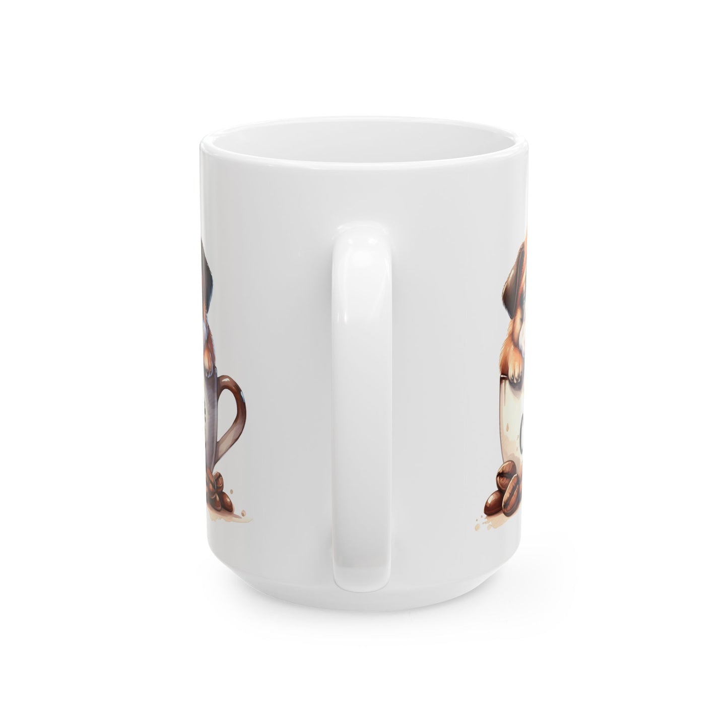 Personalized Bulldog Coffee Mug — Cute Puppy in Coffee Cup Ceramic Mug (11oz & 15oz)
