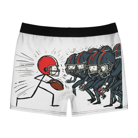 Football-Themed Men's Boxer Briefs – Fun & Comfortable Underwear for Sports Fans - Men's Sports Underwear