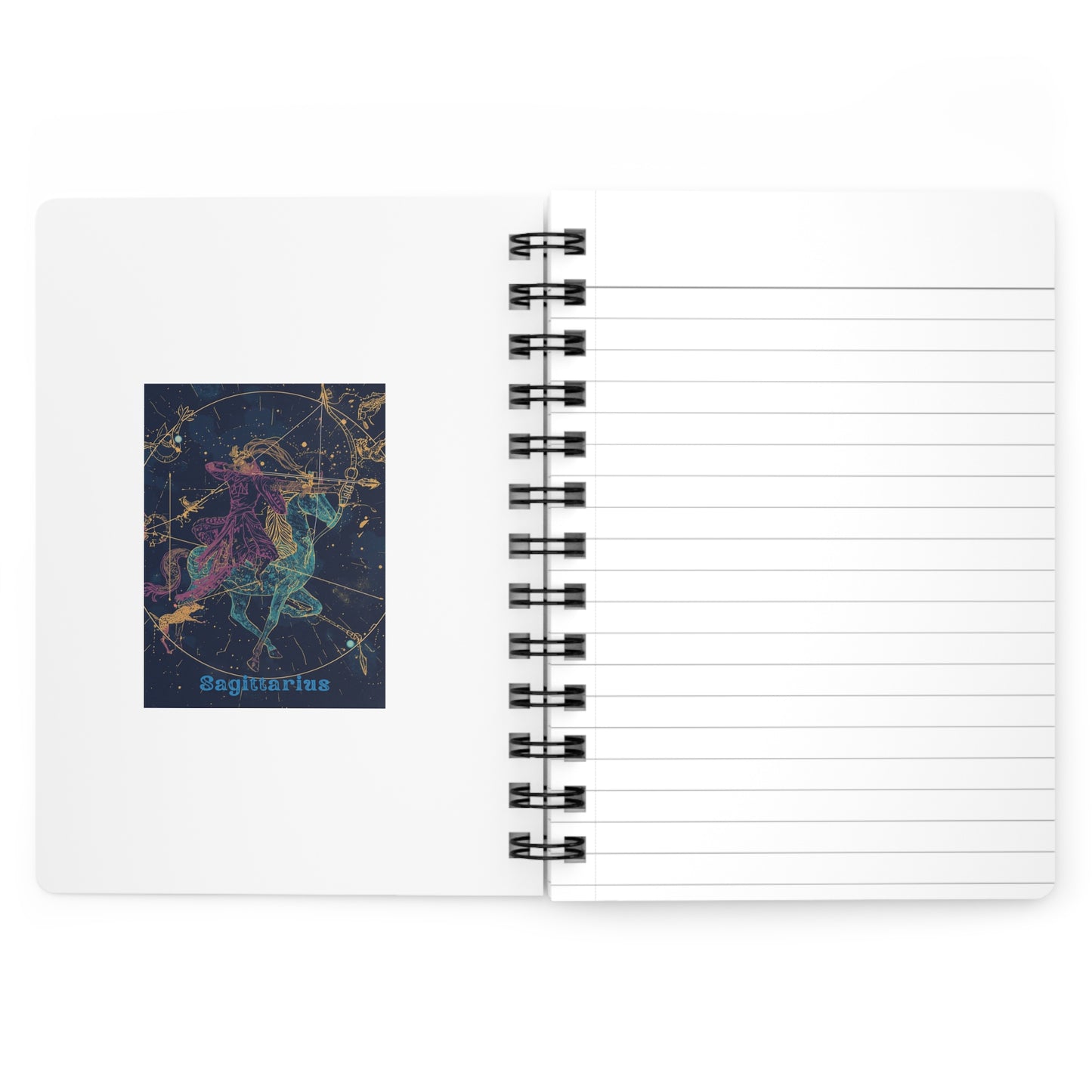 Sagittarius Spiral Bound Journal - Celestial Zodiac Notebook for Astrology Lovers