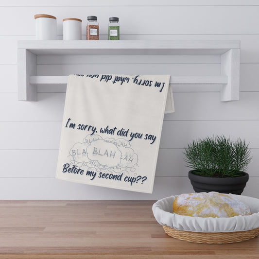 Funny Coffee Lover Tea Towels - "Before My Second Cup", Coffee Towel