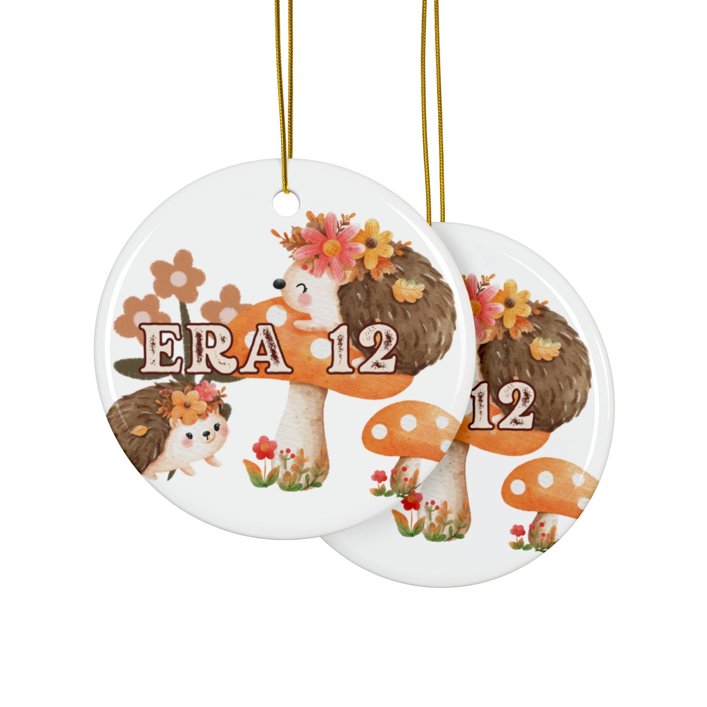 Charming Ceramic Ornaments - Cute Hedgehog Design, Seasonal Decor, Holiday Gifts, Home Accents, Eco-Friendly Keepsakes