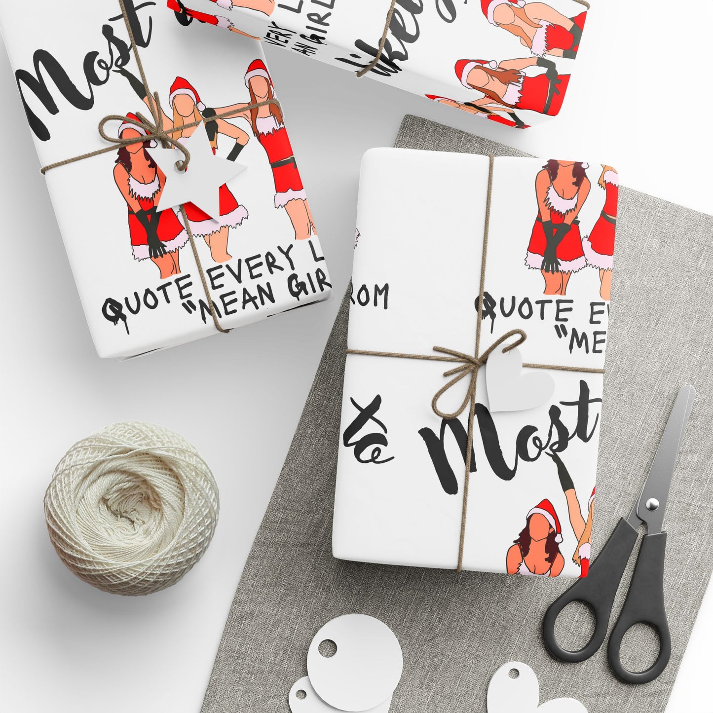 Cute Wrapping Paper, Wrapping Paper For Her, Mean Girls Inspired Wrapping Papers