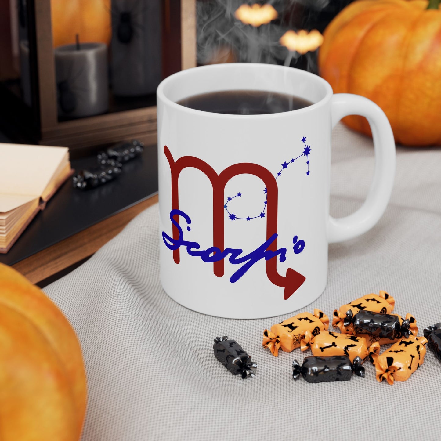 Personalized Scorpio Constellation Ceramic Mug – Zodiac Sign Coffee Cup (11oz, 15oz)