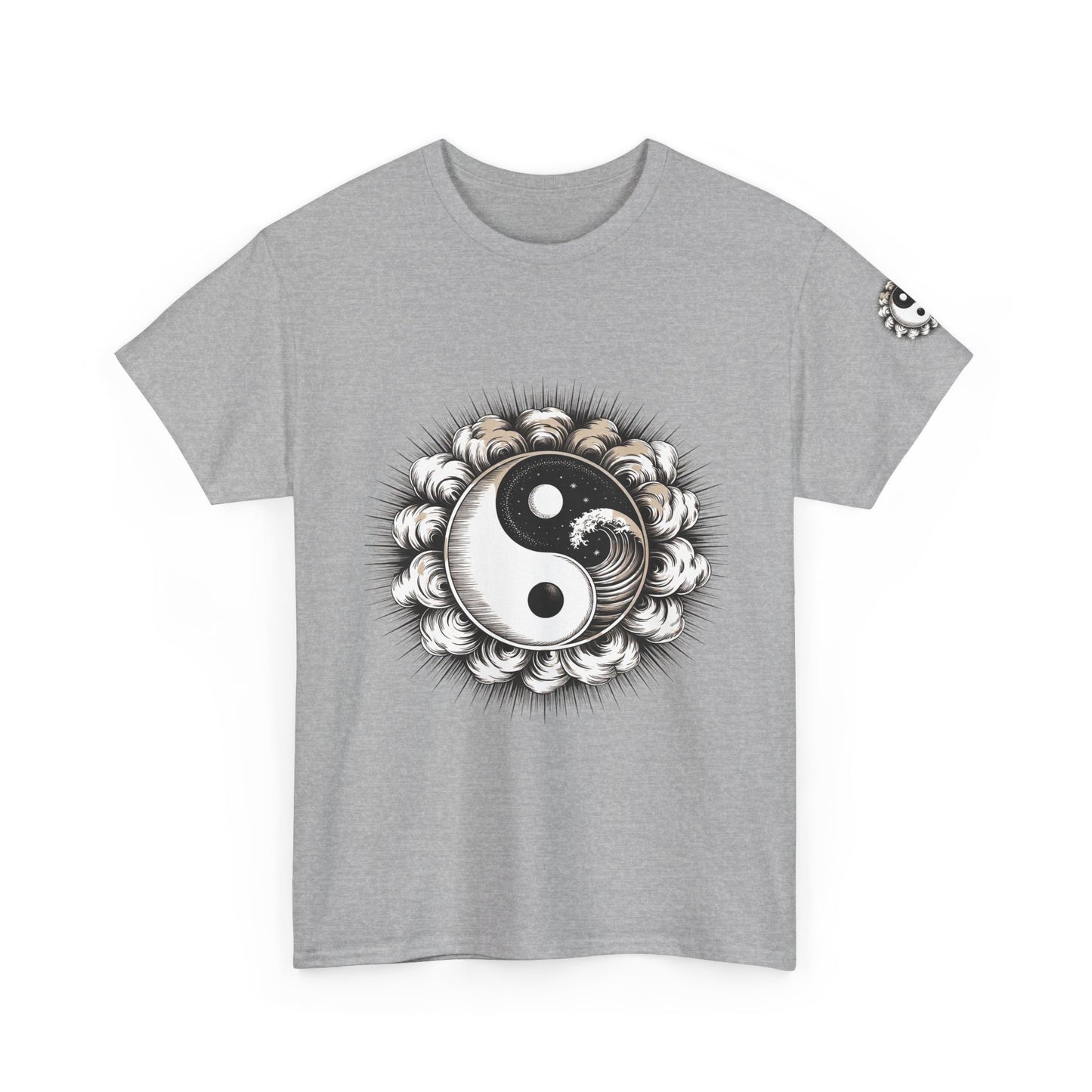 Yin Yang Floral Tee — Balanced Harmony Graphic T-Shirt