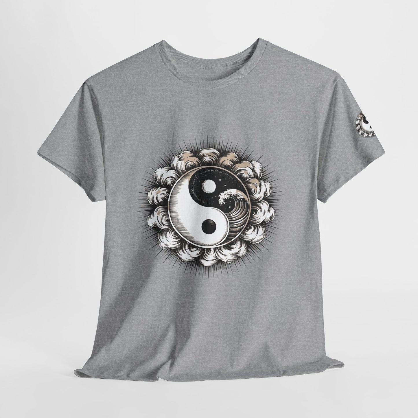 Yin Yang Floral Tee — Balanced Harmony Graphic T-Shirt
