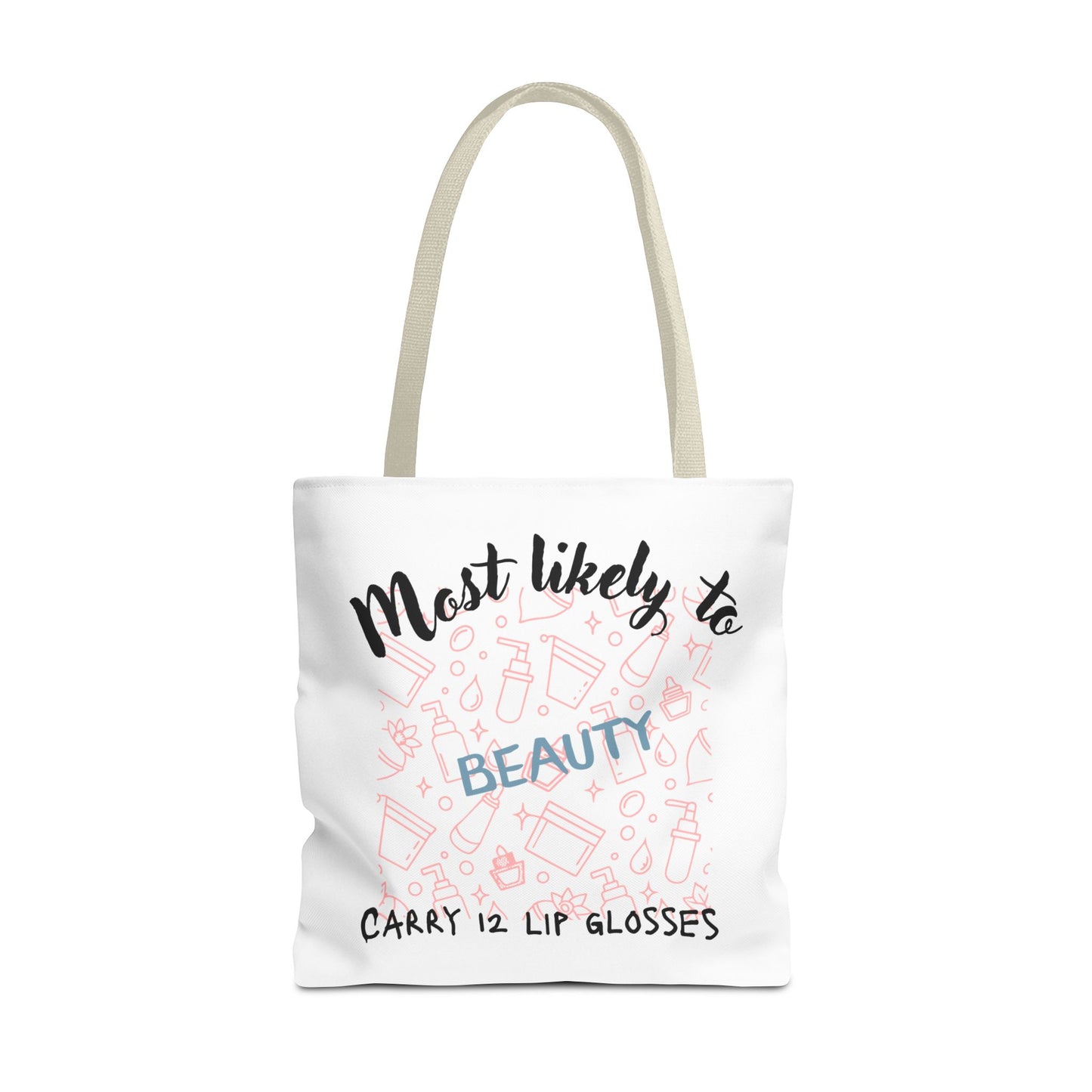 Beauty Lip Gloss Tote Bag - Perfect Gift for Makeup Lovers, Fashion Accessory, Daily Use Tote, Funny Gift, Stylish Organizer