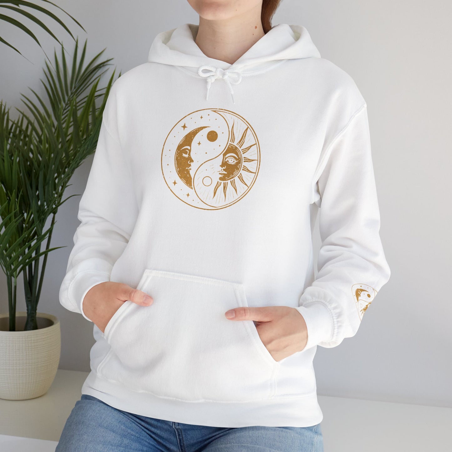 Sun and Moon Yin Yang Hoodie — Celestial Astrology Graphic Sweatshirt