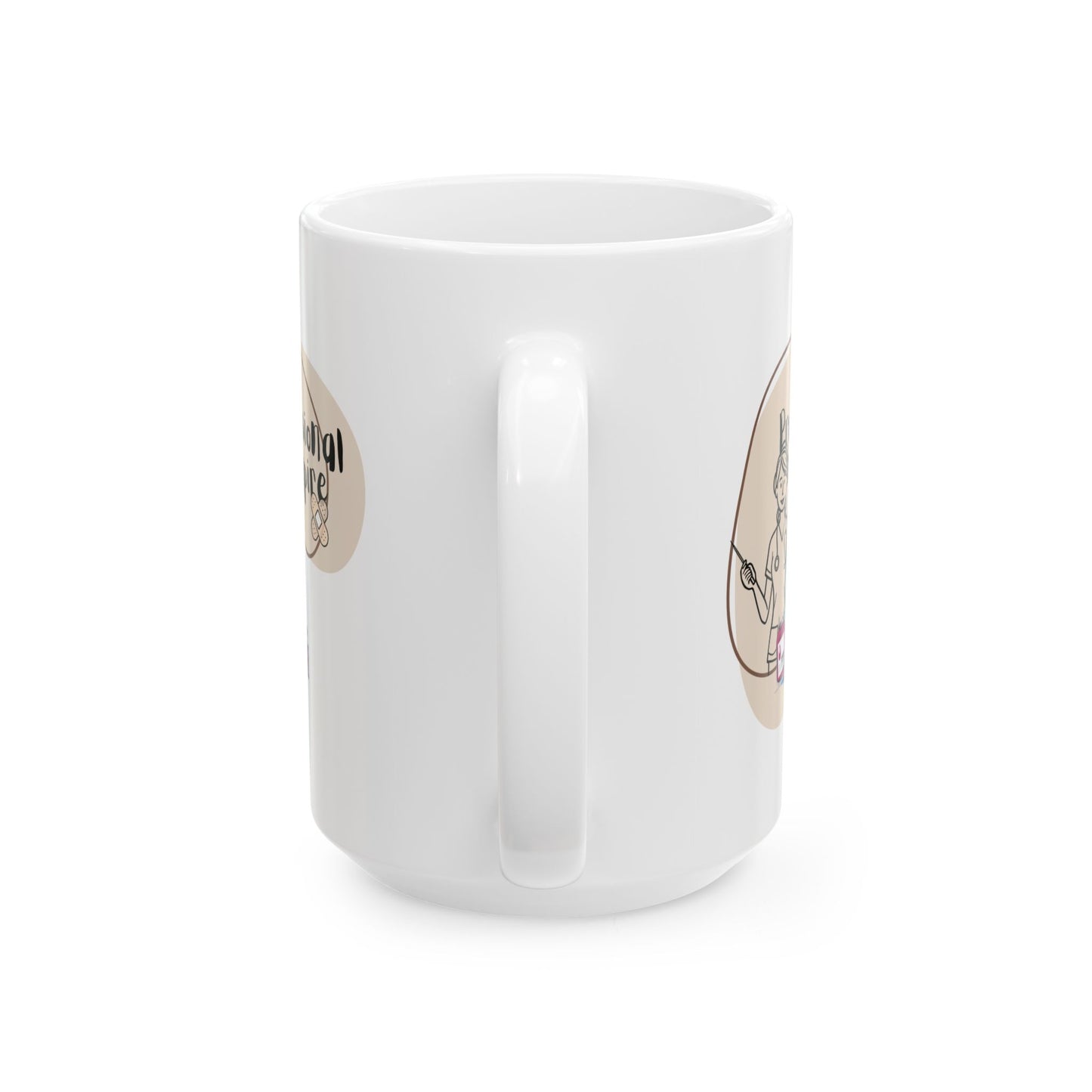 Personalized Vampire Ceramic Mug - 'Feminist Nurse' Illustrated Coffee Cup (11oz/15oz)