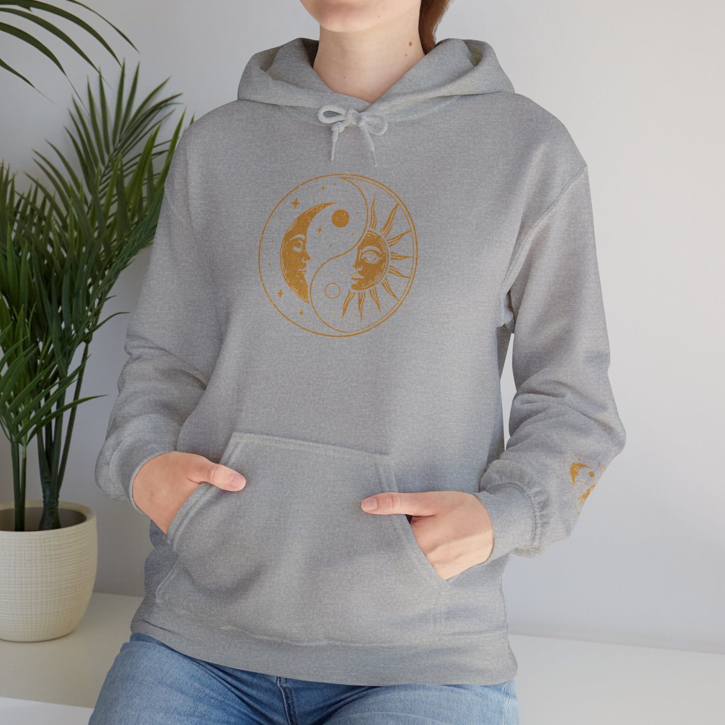 Sun and Moon Yin Yang Hoodie — Celestial Astrology Graphic Sweatshirt