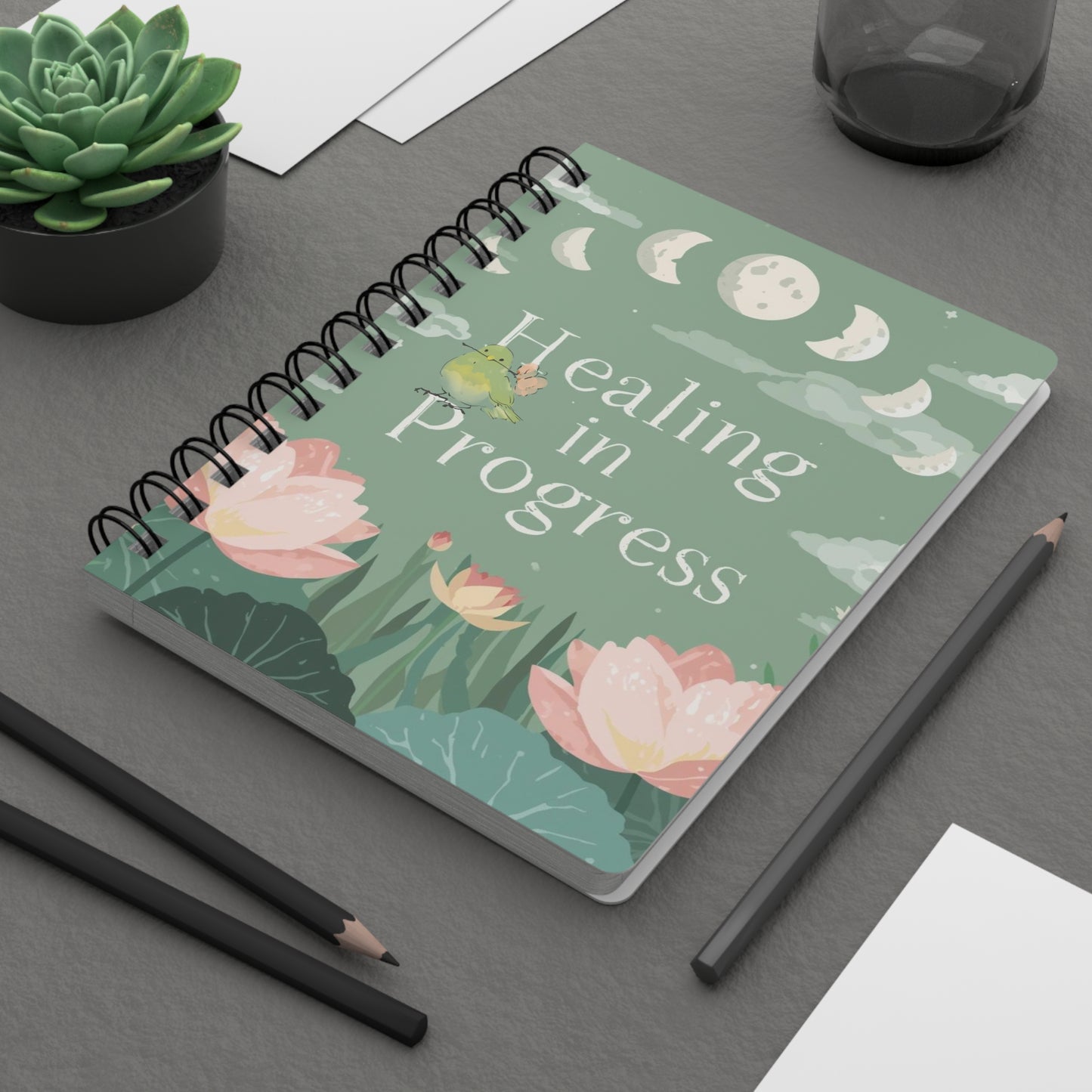 Personalize, Healing in Progress Spiral Bound Journal