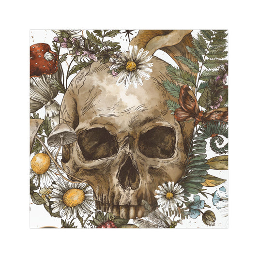 Floral Skull Car Magnet – Quirky Auto Decor for Nature Lovers