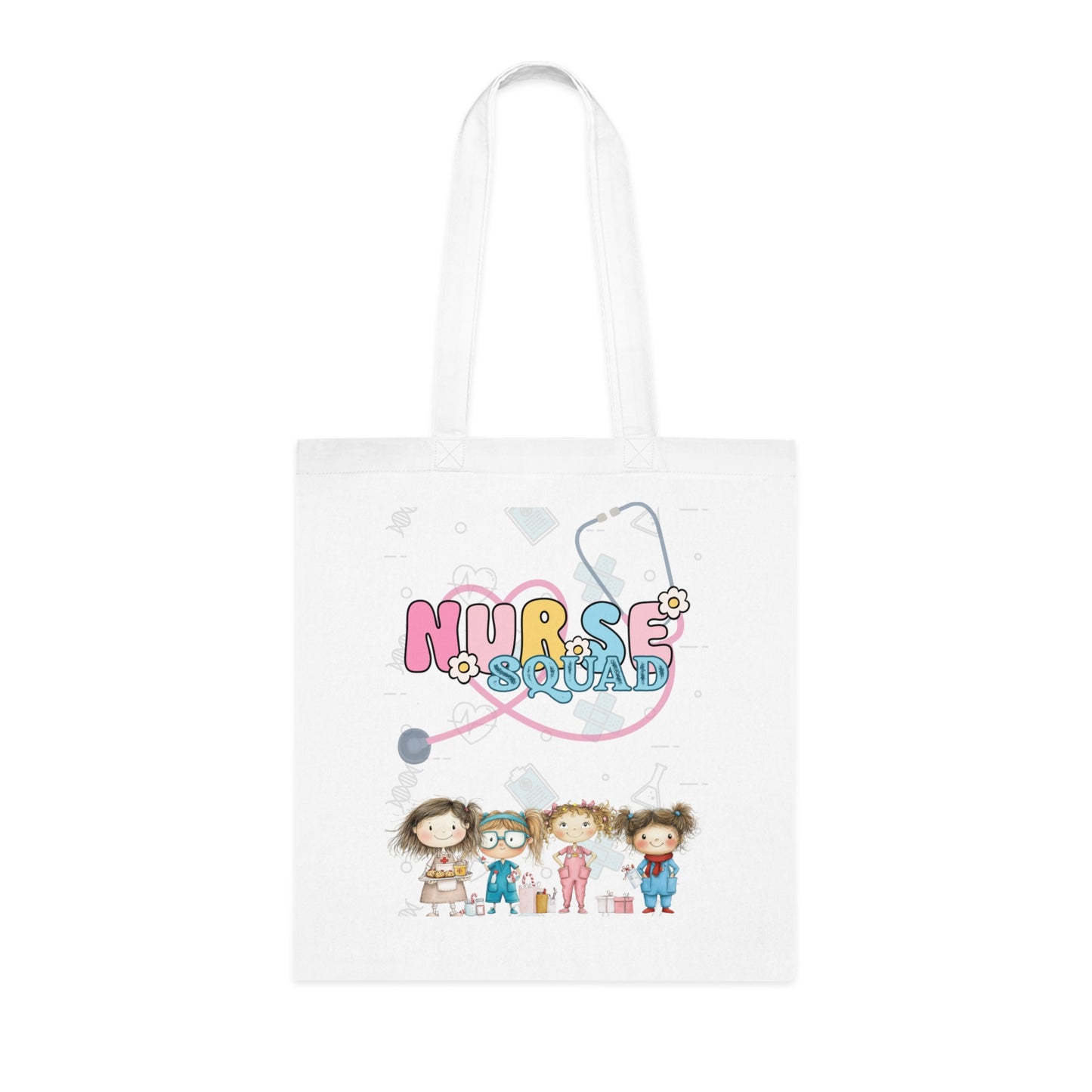 Nurse Squad Cotton Tote Bag - Cute Nurse Gift for Medical Professionals, Nurse Tote, Nurse Gift