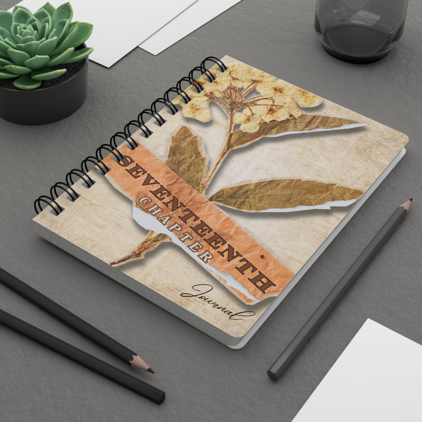 Seventeenth Chapter Spiral Bound Journal - Inspirational Nature Design