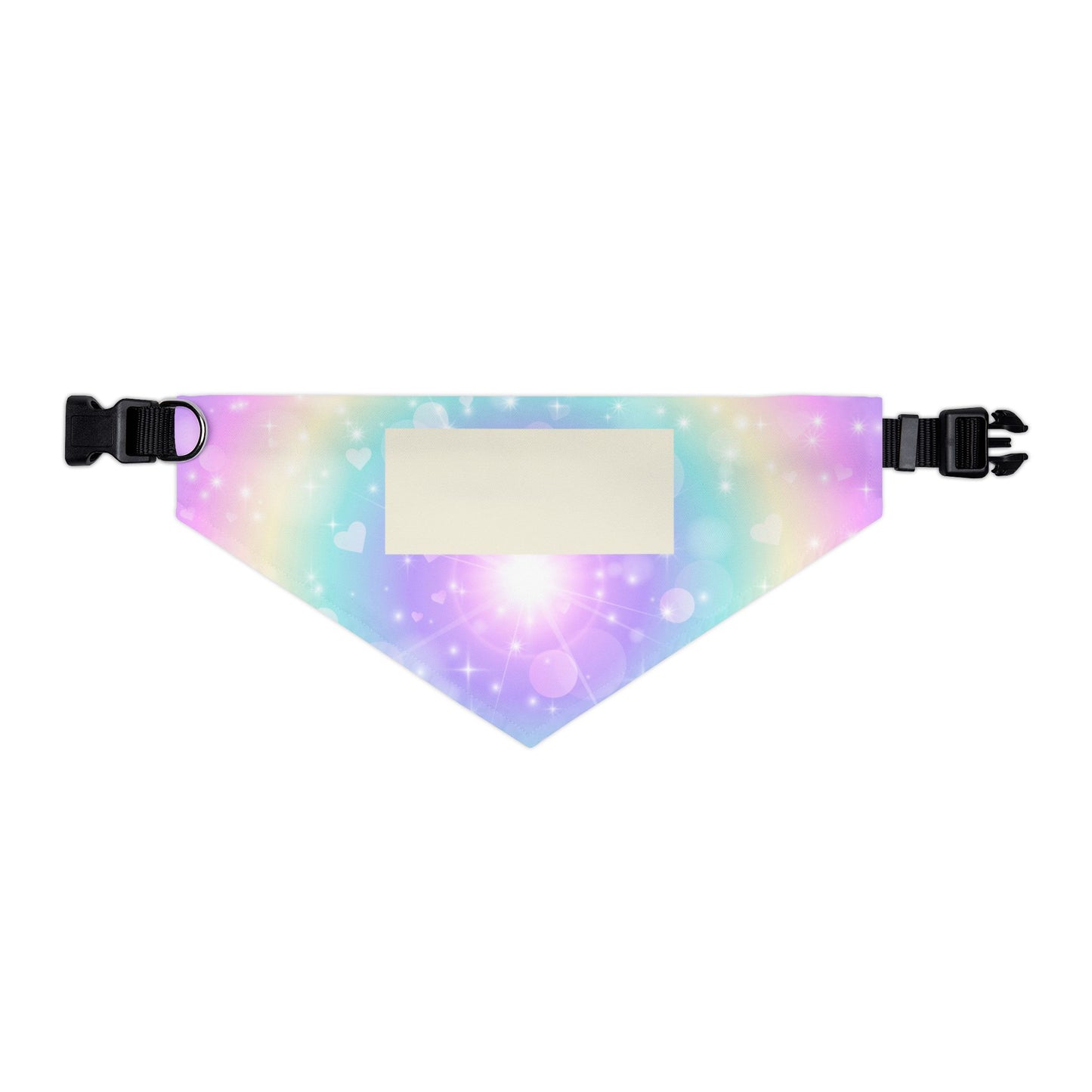 Personalized Pastel Magic Pet Bandana Collar — Custom Name Tag Area