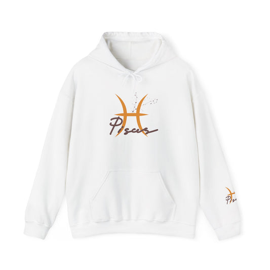 Pisces Zodiac Hoodie — Minimal Gold Astrology Sweatshirt