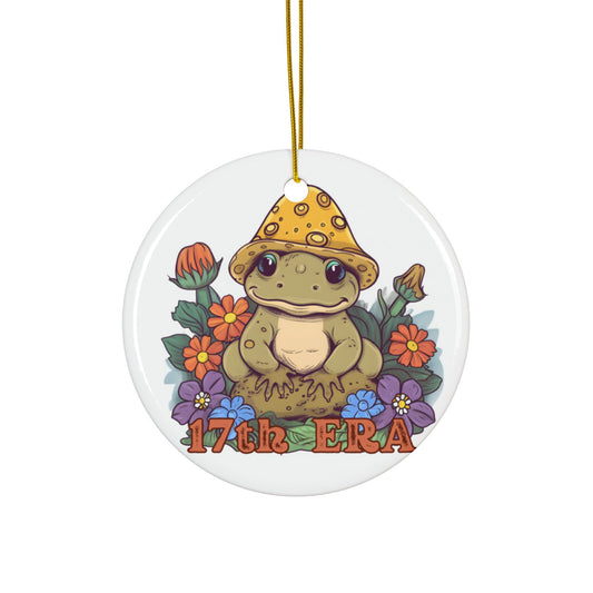 Era 17 Ornament, Chapter 17 Ornament, 17th Birthday Gift, Charming Ceramic Ornaments for Unique Celebrations, Whimsical Decor, Gifts for All Occasions, Fun Holiday Decorations, Adorable Frog Design