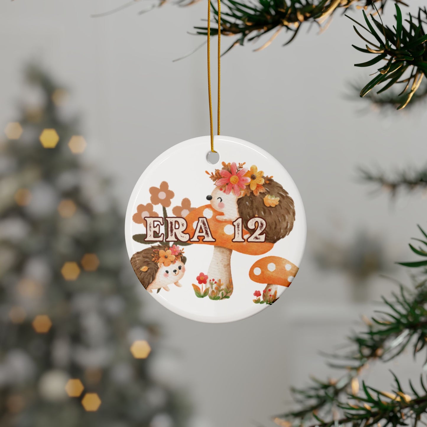 Charming Ceramic Ornaments - Cute Hedgehog Design, Seasonal Decor, Holiday Gifts, Home Accents, Eco-Friendly Keepsakes