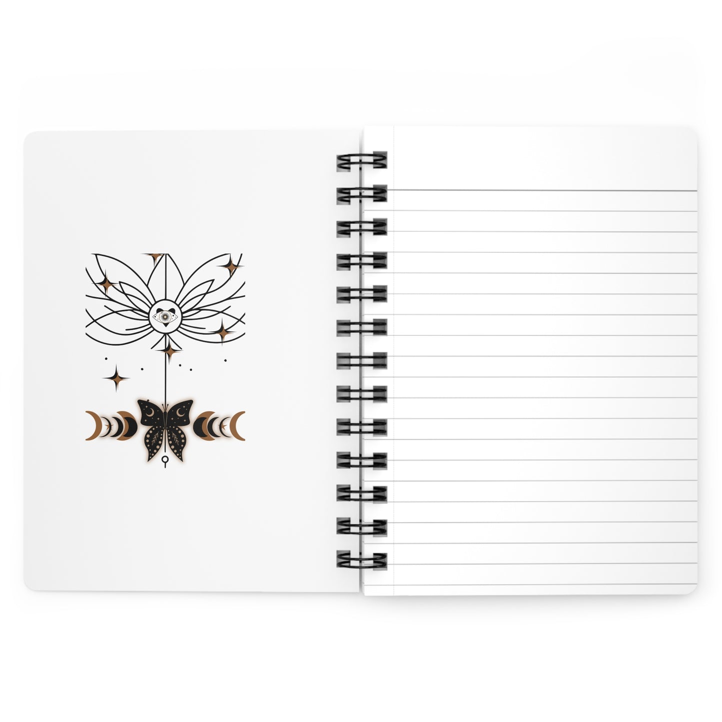 Mystical Spiral Bound Journal with Butterfly Design