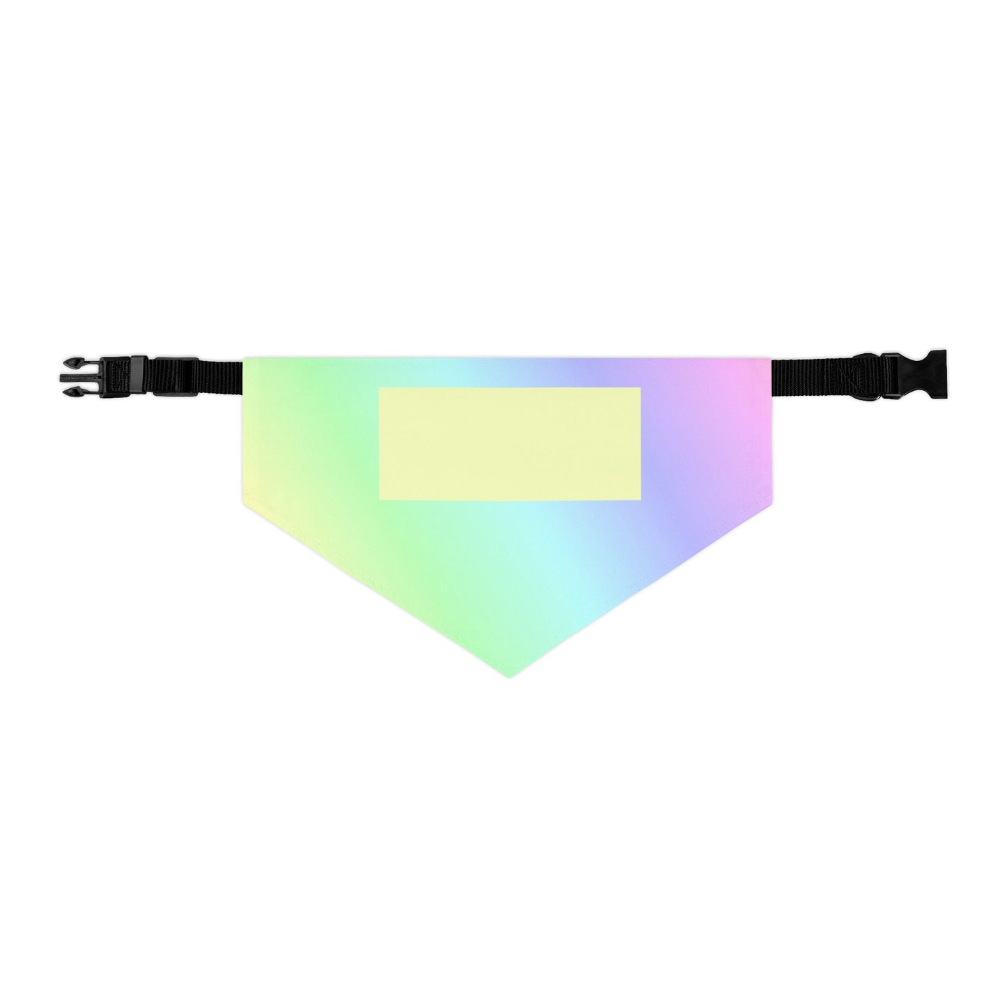 Iridescent Pastel Pet Bandana Collar - Holographic Rainbow Dog & Cat Accessory