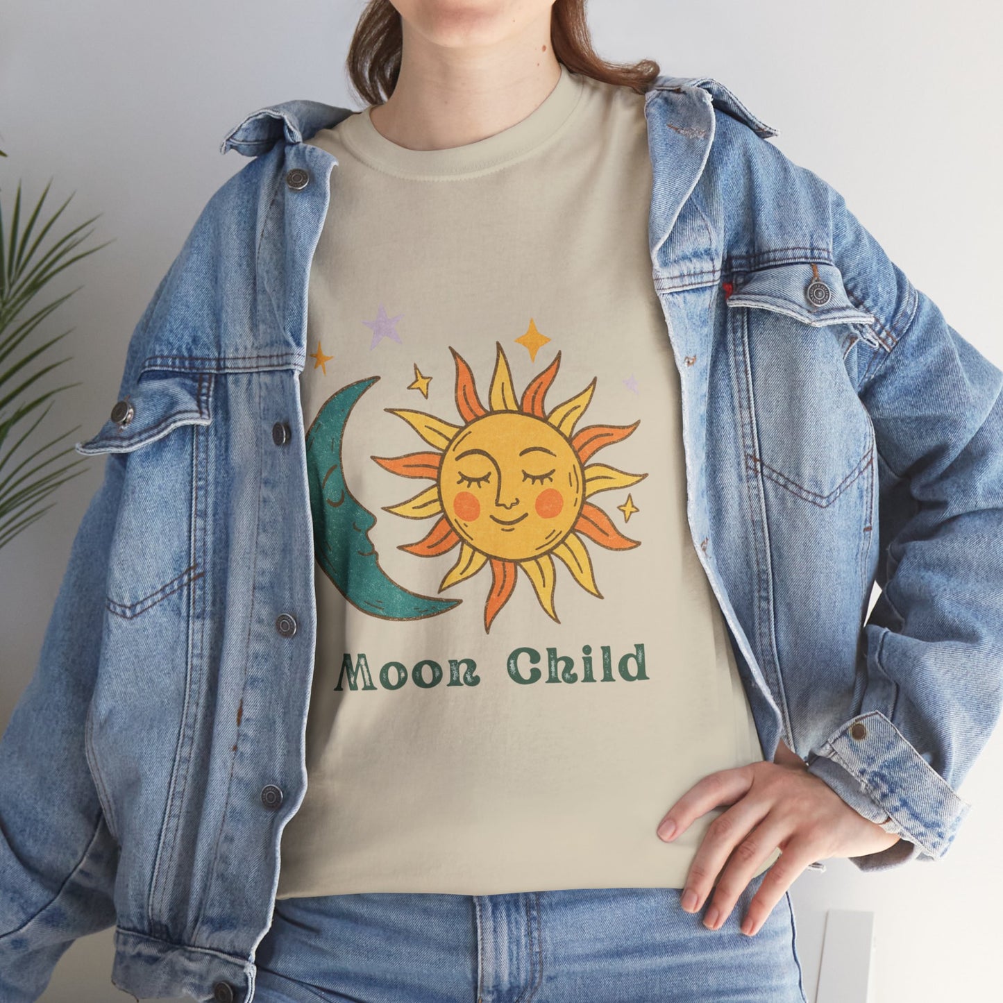 Moon Child T-Shirt — Sun & Crescent Moon Graphic Tee
