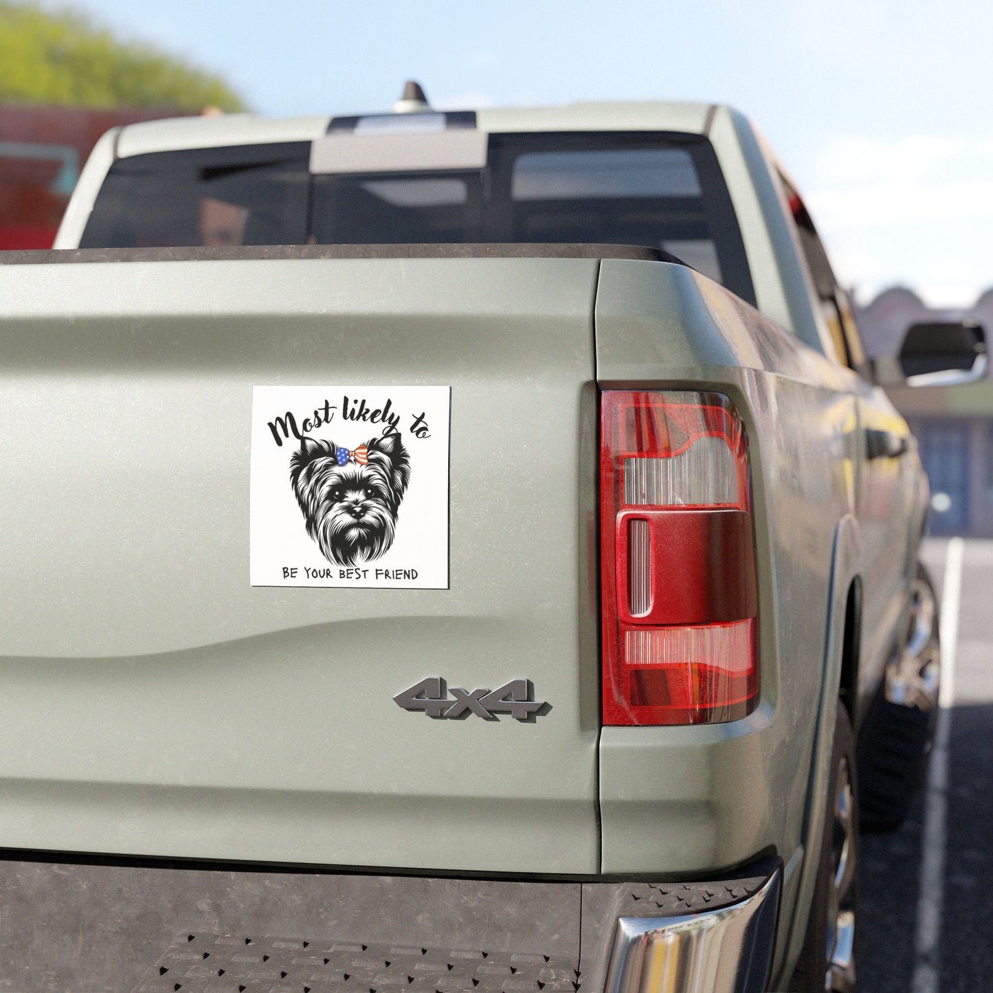 Yorkshire Terrier Car Magnet - 'Most Likely to Be Your Best Friend'