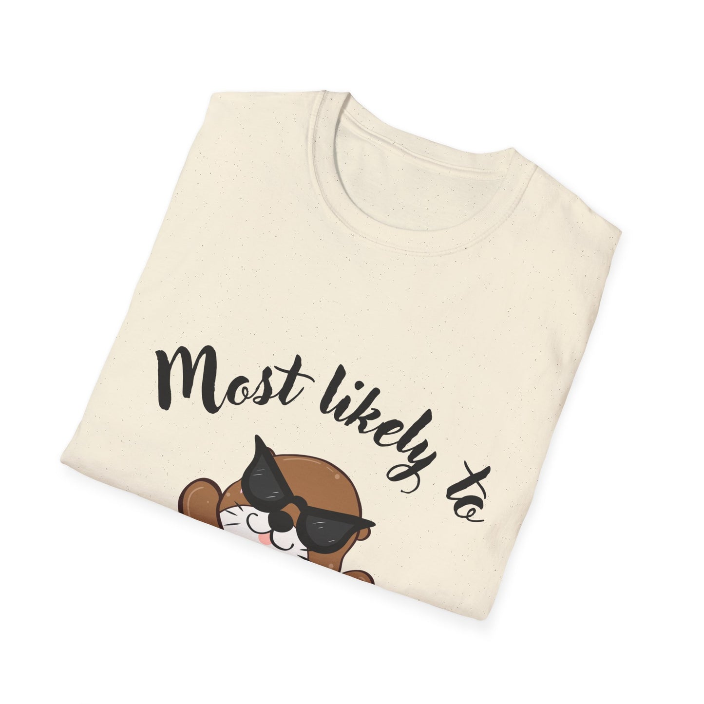 Most Likely To Wear Sunglasses Indoors T-Shirt, Funny Cat Lover Tee, Gift for Cat Lovers, Humorous Animal Shirt, Fun Casual Wear, otter