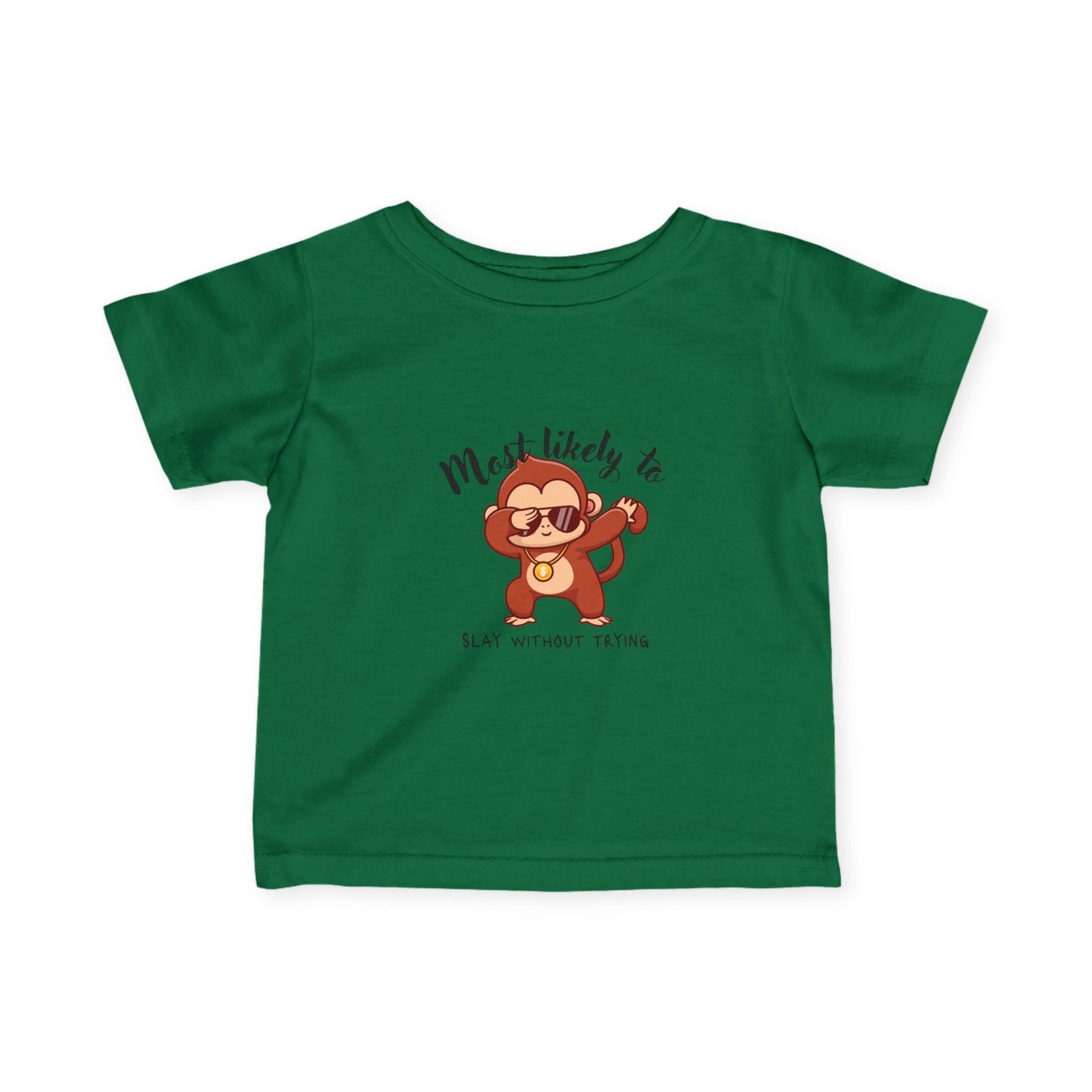 Cute Monkey Baby Tee - Most Likely To Slay Without Trying, Toddler Gift, Baby Shower Gift, Funny Kids Shirt, Infant Clothing, Birthday [...]