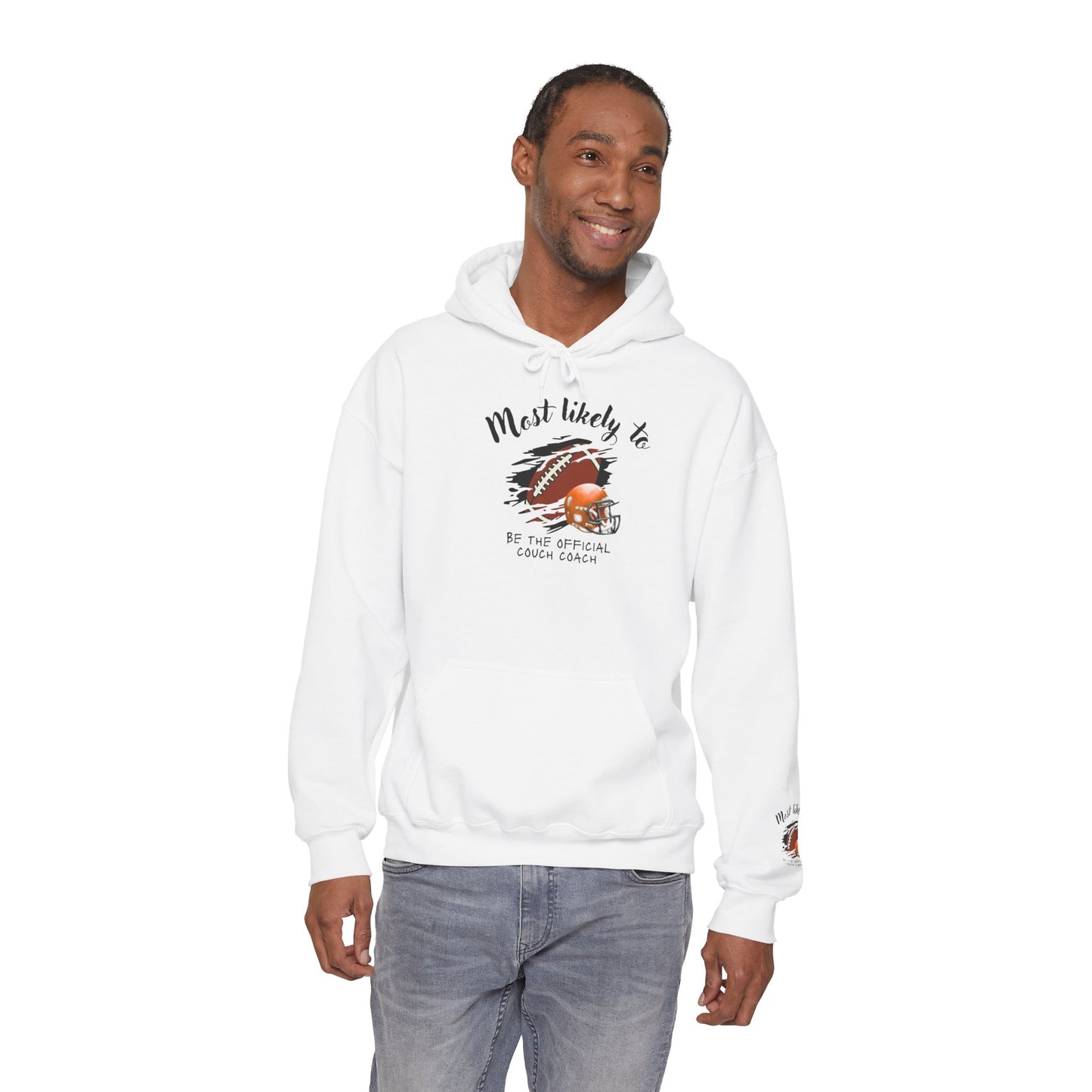 Football Coach Hoodie – “Most Likely To Be The Official Coach” Casual Pullover