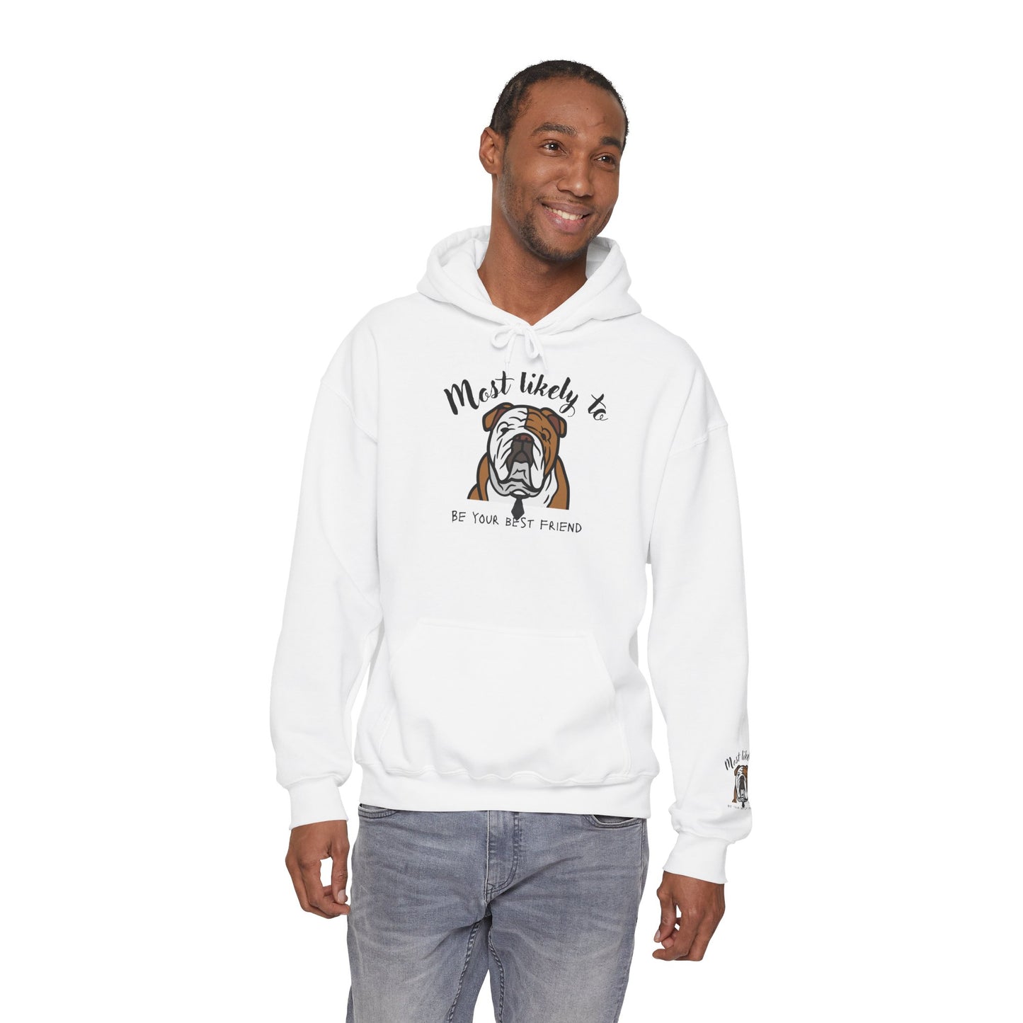 English Bulldog 'Most Likely To Be Your Best Friend' Hoodie