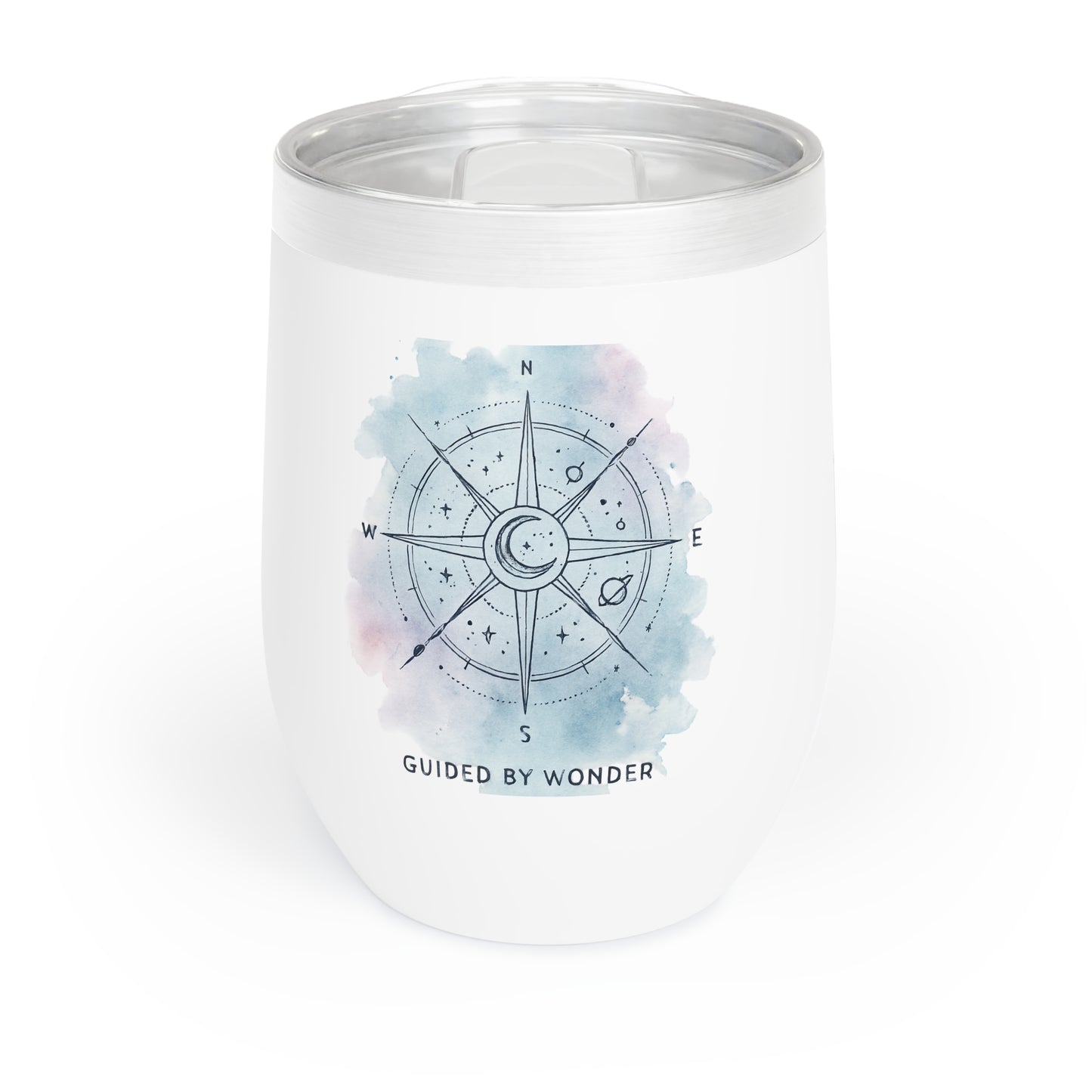 Chill Wine Tumbler, Cosmic Wine Cup, Insulated Wine Cup, Celestial Wine Mug
