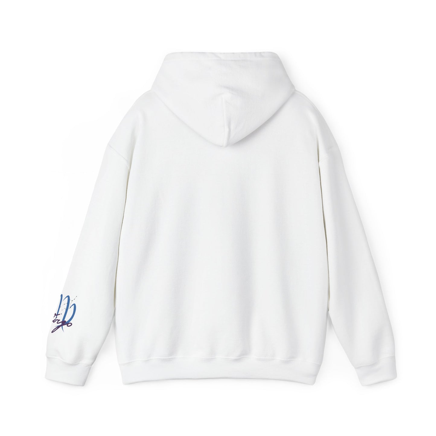 Virgo Script Zodiac Hoodie — Elegant Blue Virgo Sign Sweatshirt