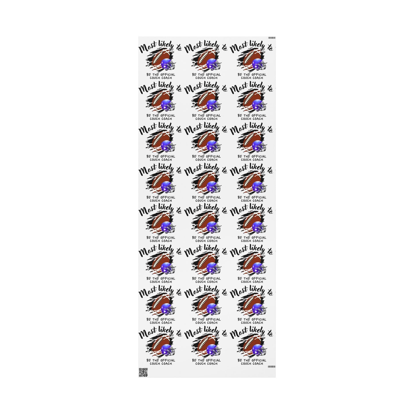 Football Theme Wrapping Paper, Unique Gift Wrap for Coaches, Sports Party Decor, Most Likely to Be the Official Couch Coach, Fun Gift [...]