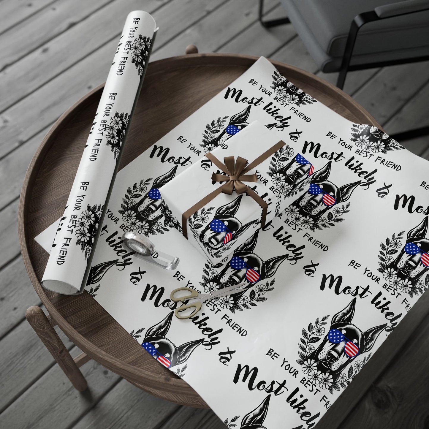 Most Likely to Be Your Best Friend, Animal Lover Gift Wrap, Customizable Wrapping Paper for Gifts, Unique Gift Wrap for Birthdays, Holidays, and Celebrations, Fun and Festive Designs